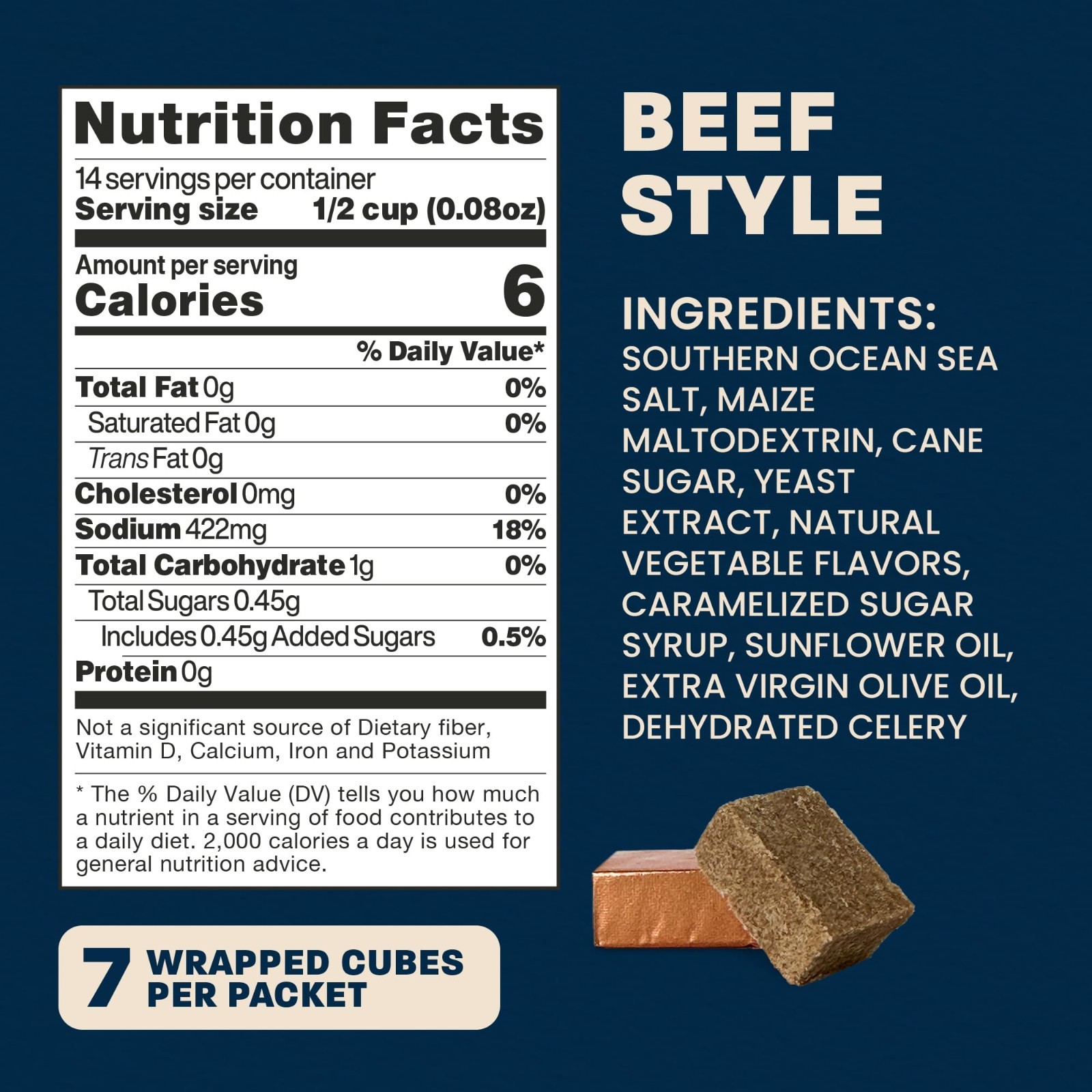 Plant-Based Beef Bouillon Cubes | 70 Vegan Broth & Soup Base Cubes | Gluten-Free