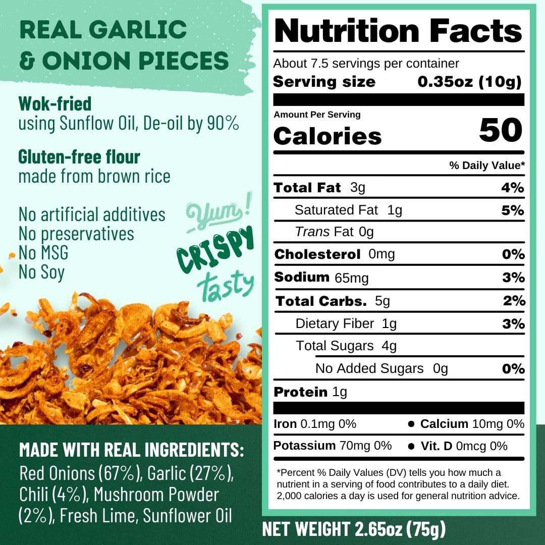 Chili Crisp (MILD Spice) – Premium Onion & Garlic Flakes – Crispy All-Purpose