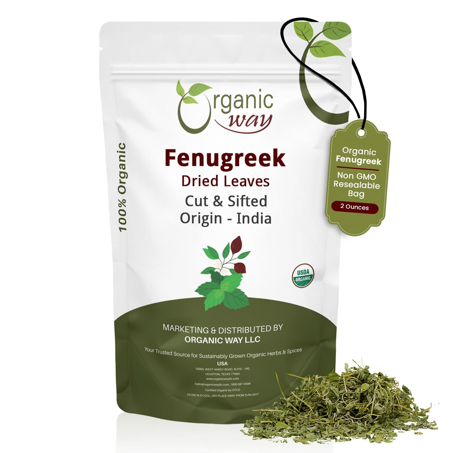 Fenugreek Dried Leaves (Kasuri Methi) – Organic & Kosher Certified | Raw, Vegan,