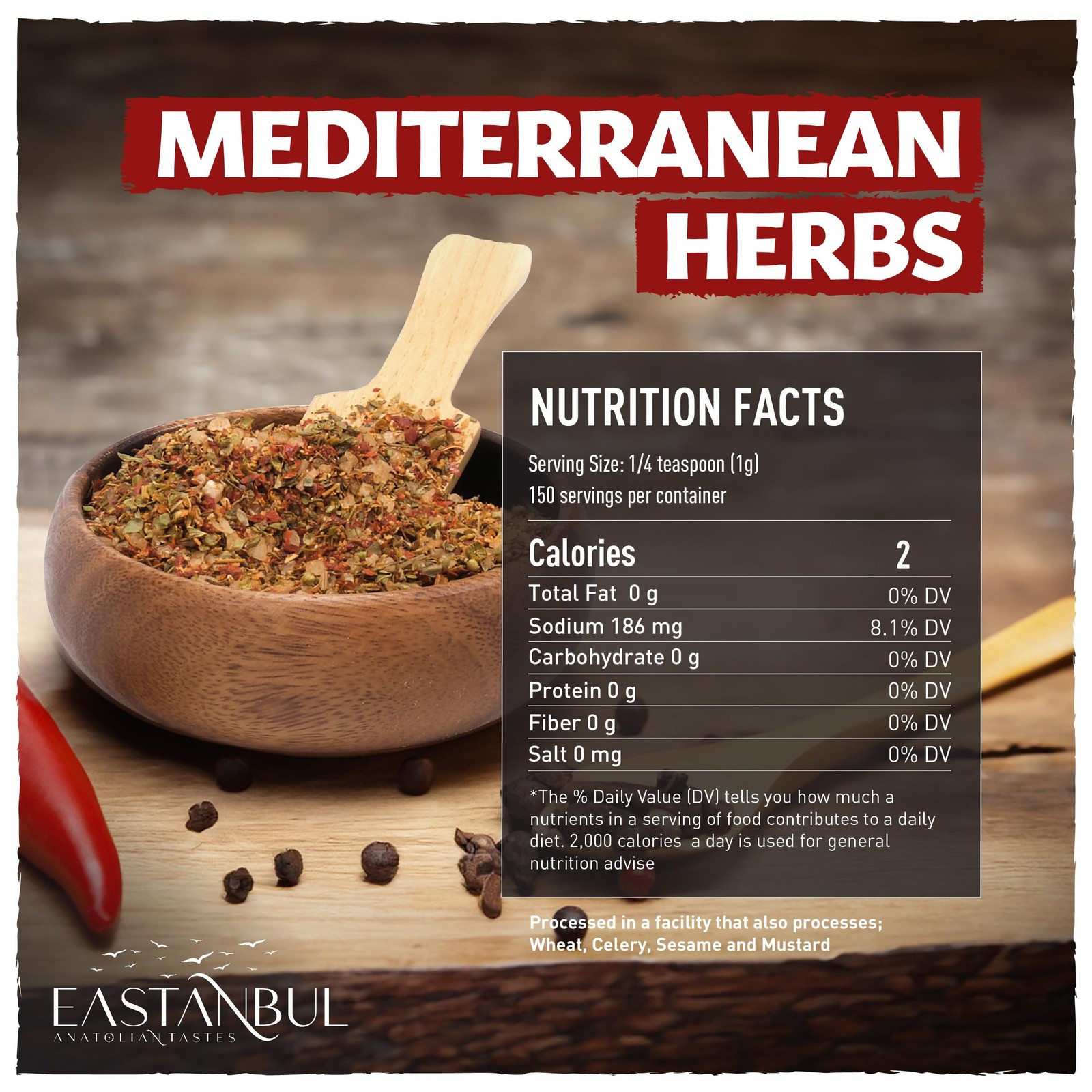 Mediterranean Seasoning, 5.29oz, Mediterranean Spice Blend, Herb & Salt Blend…