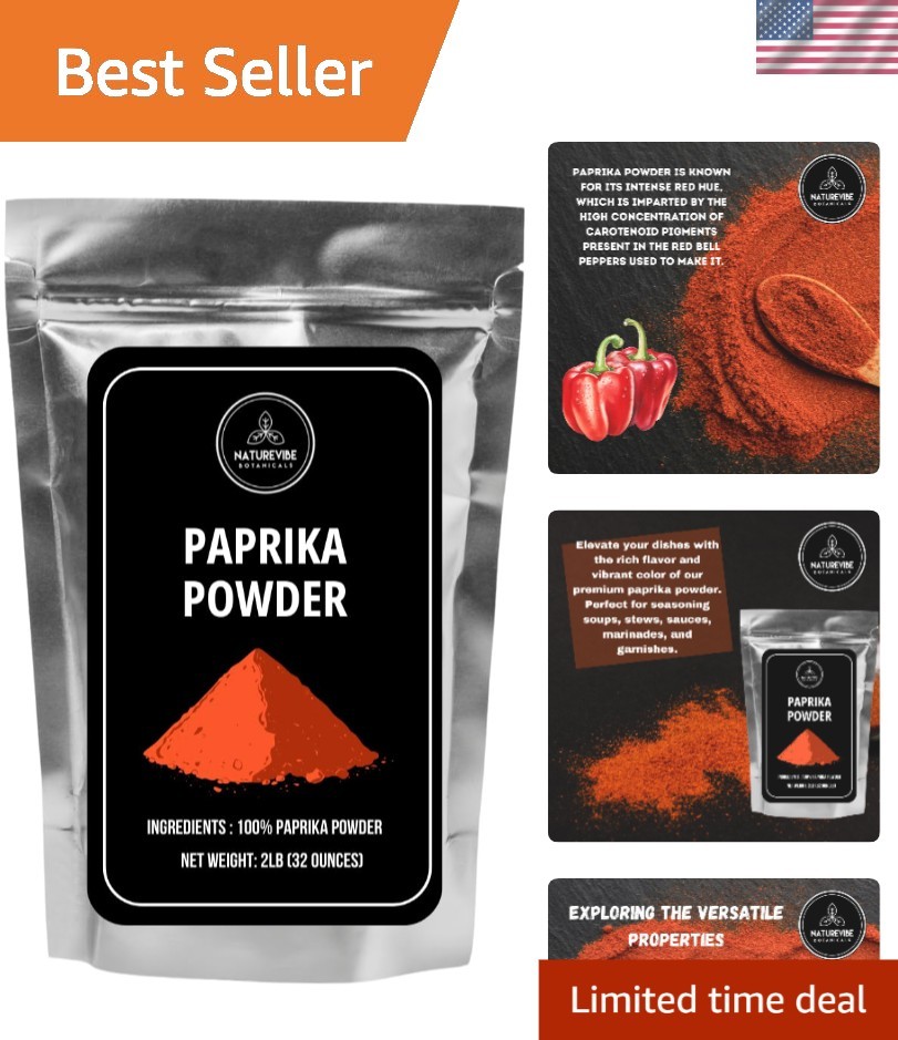 Versatile 2lb Paprika Powder – Freshness Guaranteed for Gourmet Cooking