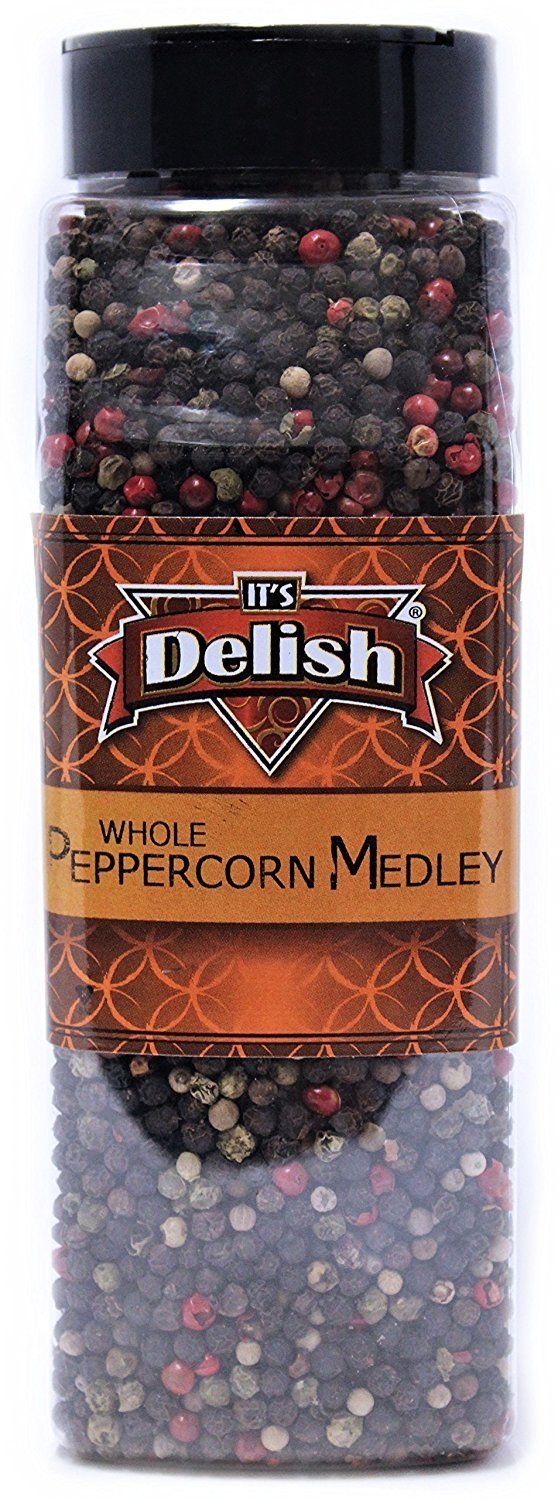 Whole Peppercorn Medley By Its Delish, 18 Oz. Large Jar