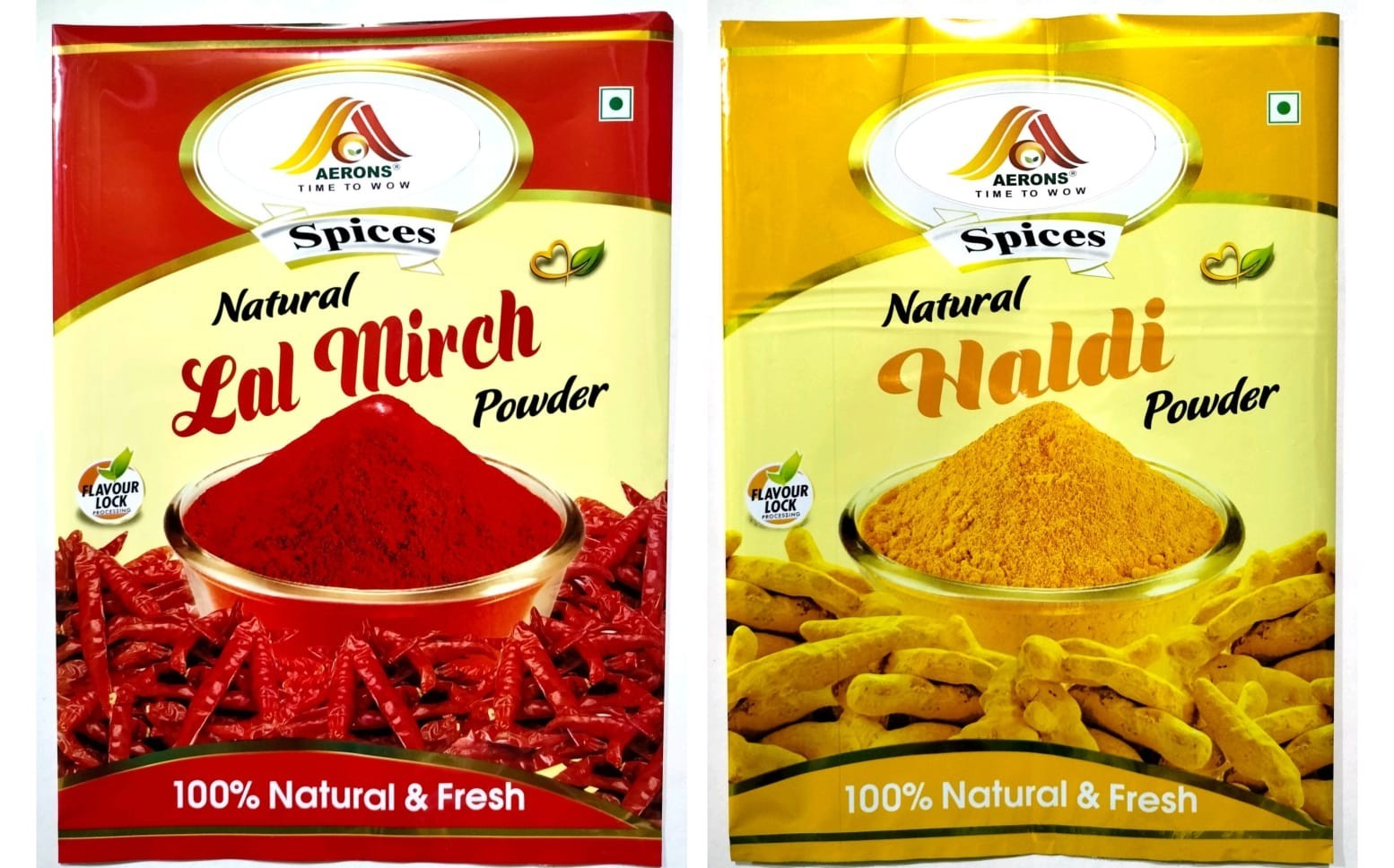 AERONS RED CHILI,CORIANDER & TURMERIC POWDER 200 GRAMS EACH ORGANIC NO ADDITIVES