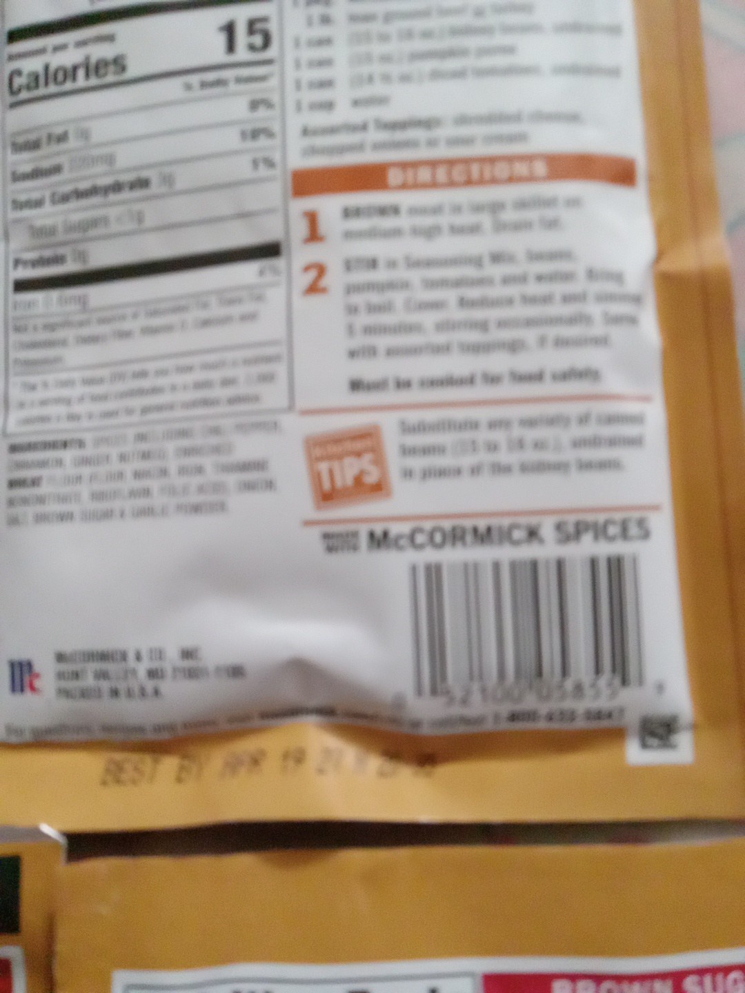 McCormick Winter & Fall Seasoning Mix Limited Edition Lot of 3 Packets New