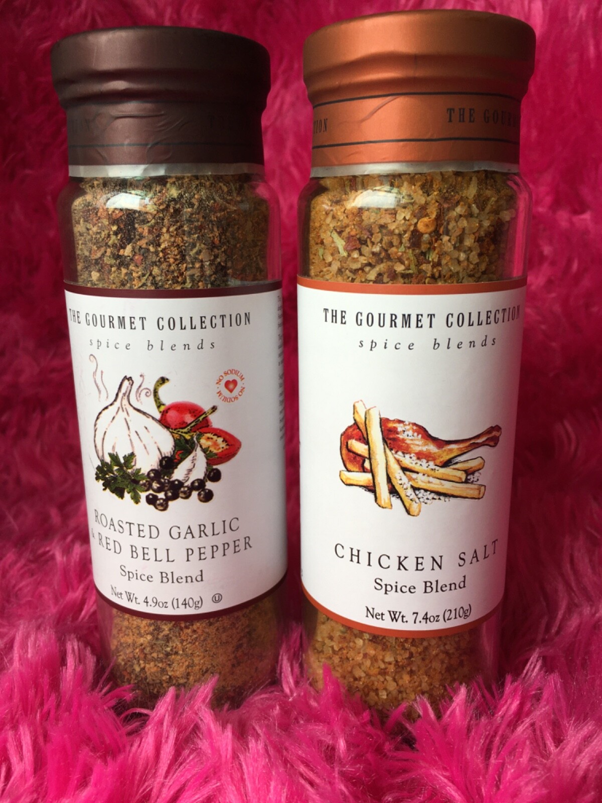 2 The Gourmet Collections CHICKEN SALT & ROASTED GARLIC RED PEPPER Spice Blend