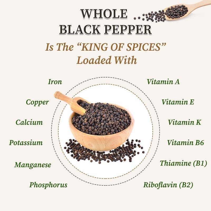 Black Pepper whole Peppercorns sri lanka Ceylon spices 100% organic Natural pure