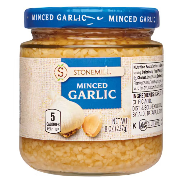 Stonemill Minced Garlic in Water, 8 oz – Pack of 3