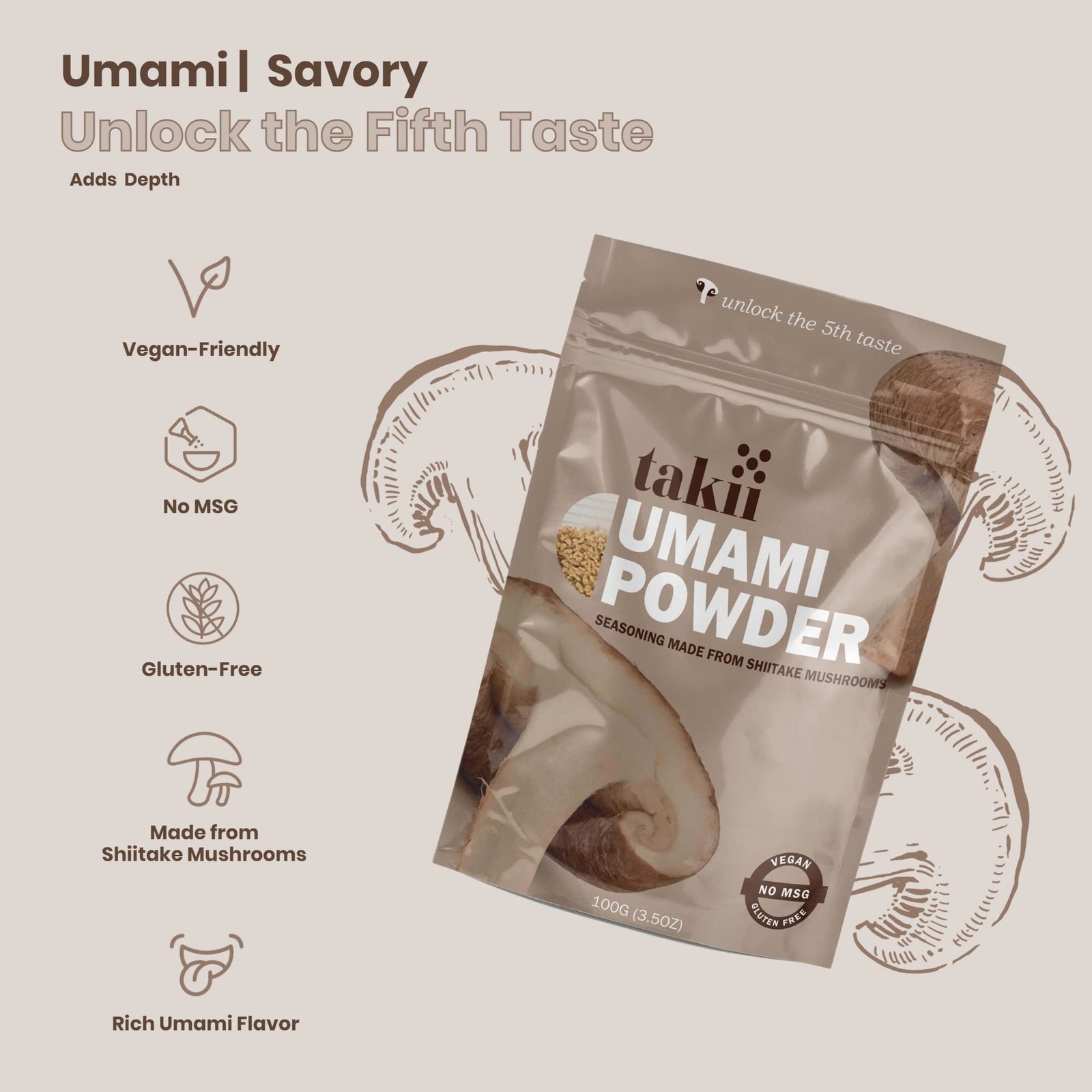 Umami Mushroom Powder for Instant Flavor in All Dishes – 2 Bags