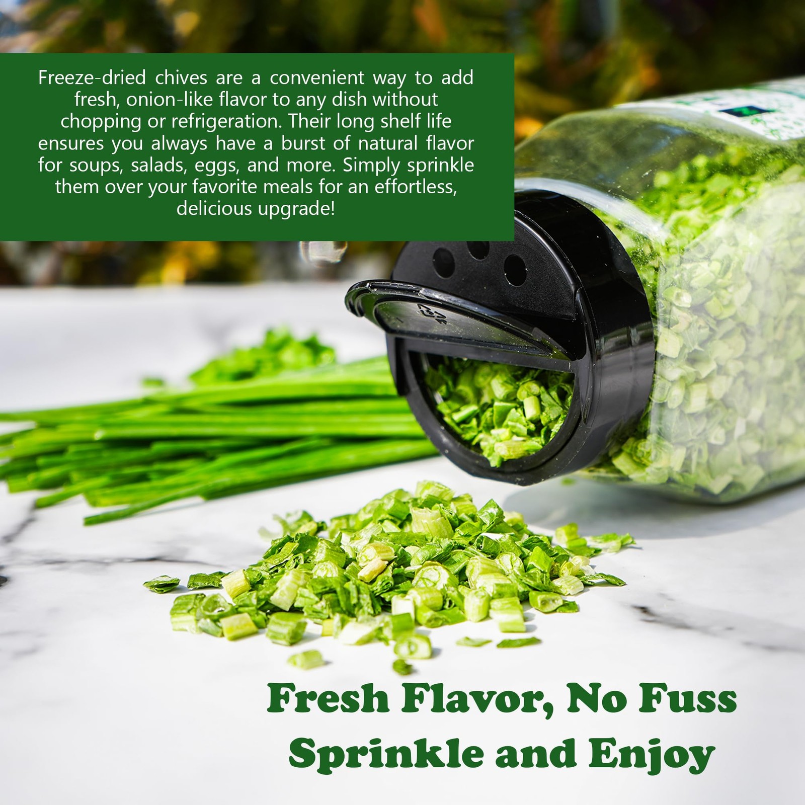 NPG Freeze-Dried Chives 2 Oz, Dehydrated Chopped Chives, Mild Onion Herb for …