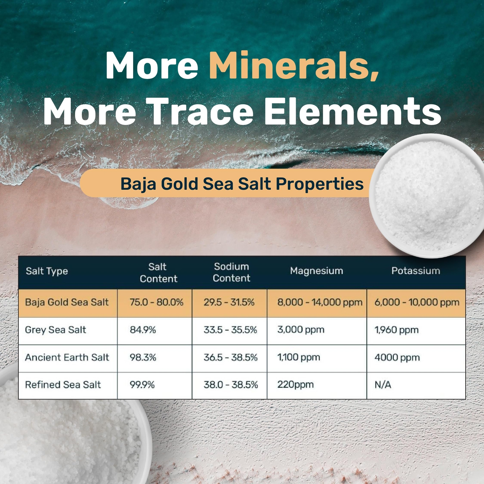 Mineral Sea Salt, Fine Grind, 1 Lb. Bag