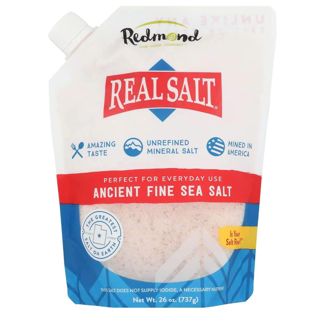 REDMOND Real Sea Salt – Natural Unrefined Gluten Free Fine, 26 Ounce Pouch (1 Pa