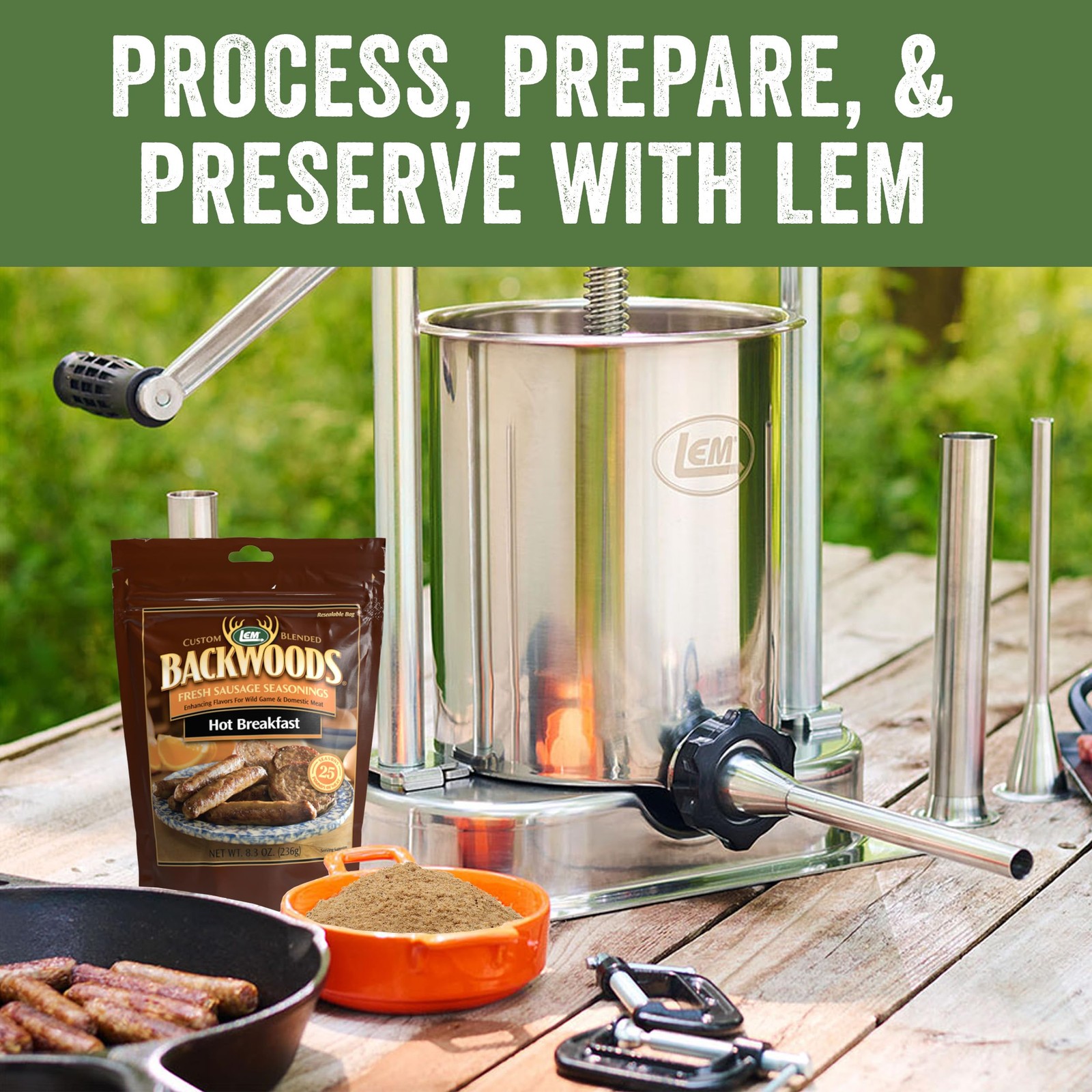 LEM Backwoods Hot Breakfast Fresh Sausage Seasoning