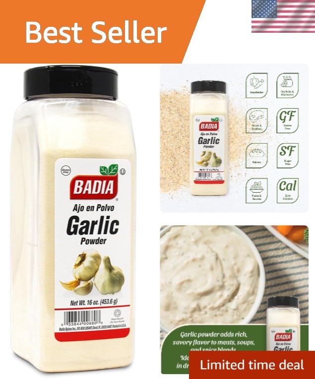 Gourmet Garlic Powder, 16 oz – Versatile Seasoning for Every Culinary Creations