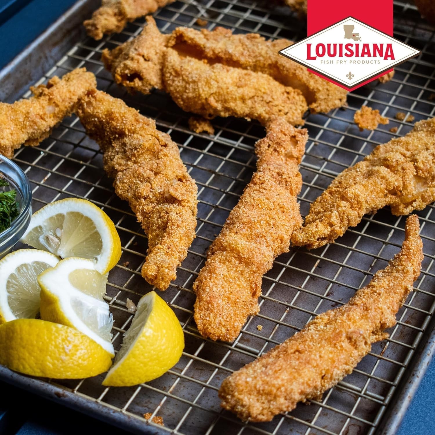Louisiana Fish Fry, Seasoned Fish Fry, 10 oz Pack of 3