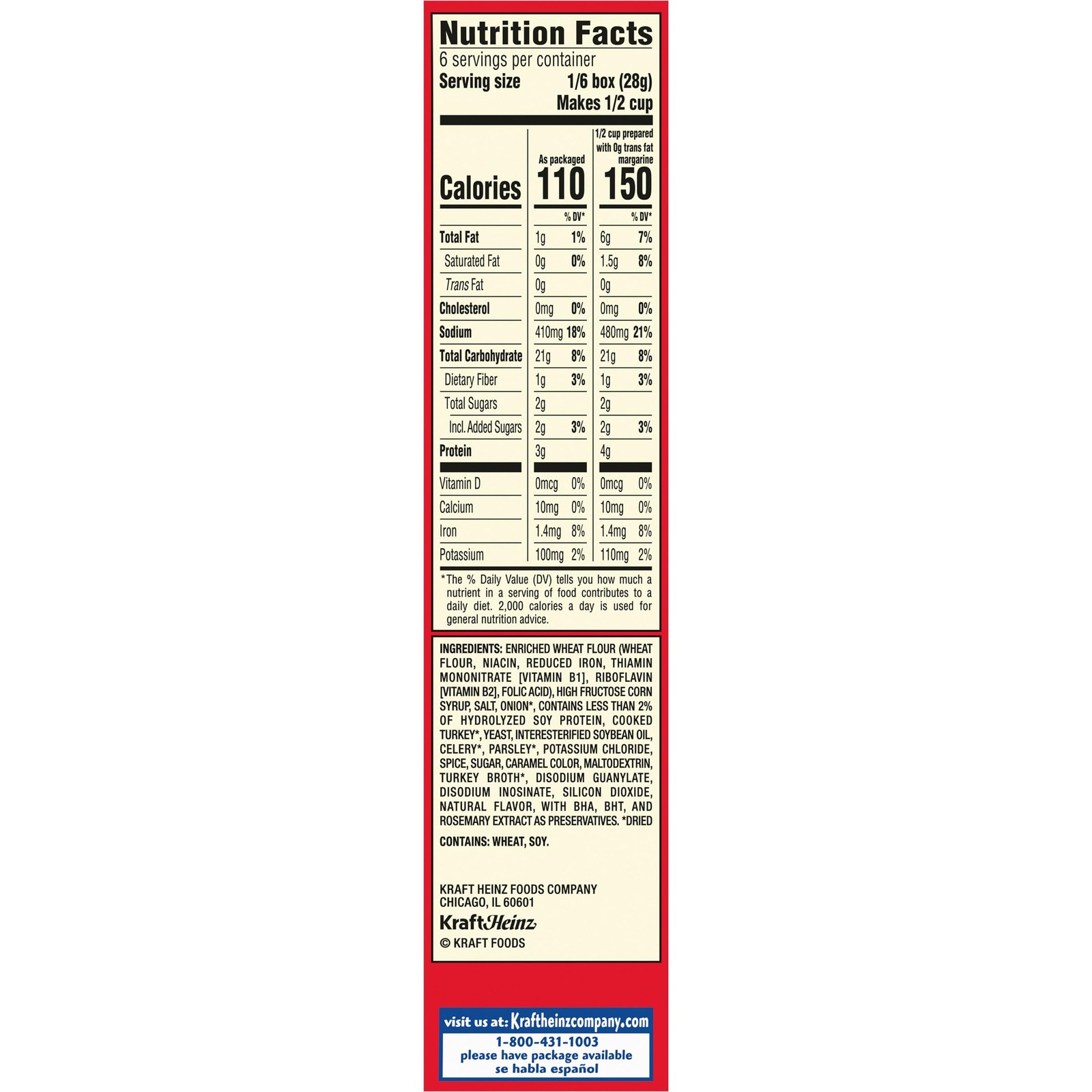 Stove Top Stuffing Mix, 1 Box, for Dinner Sides and 6 Ounce (Pack of 4)