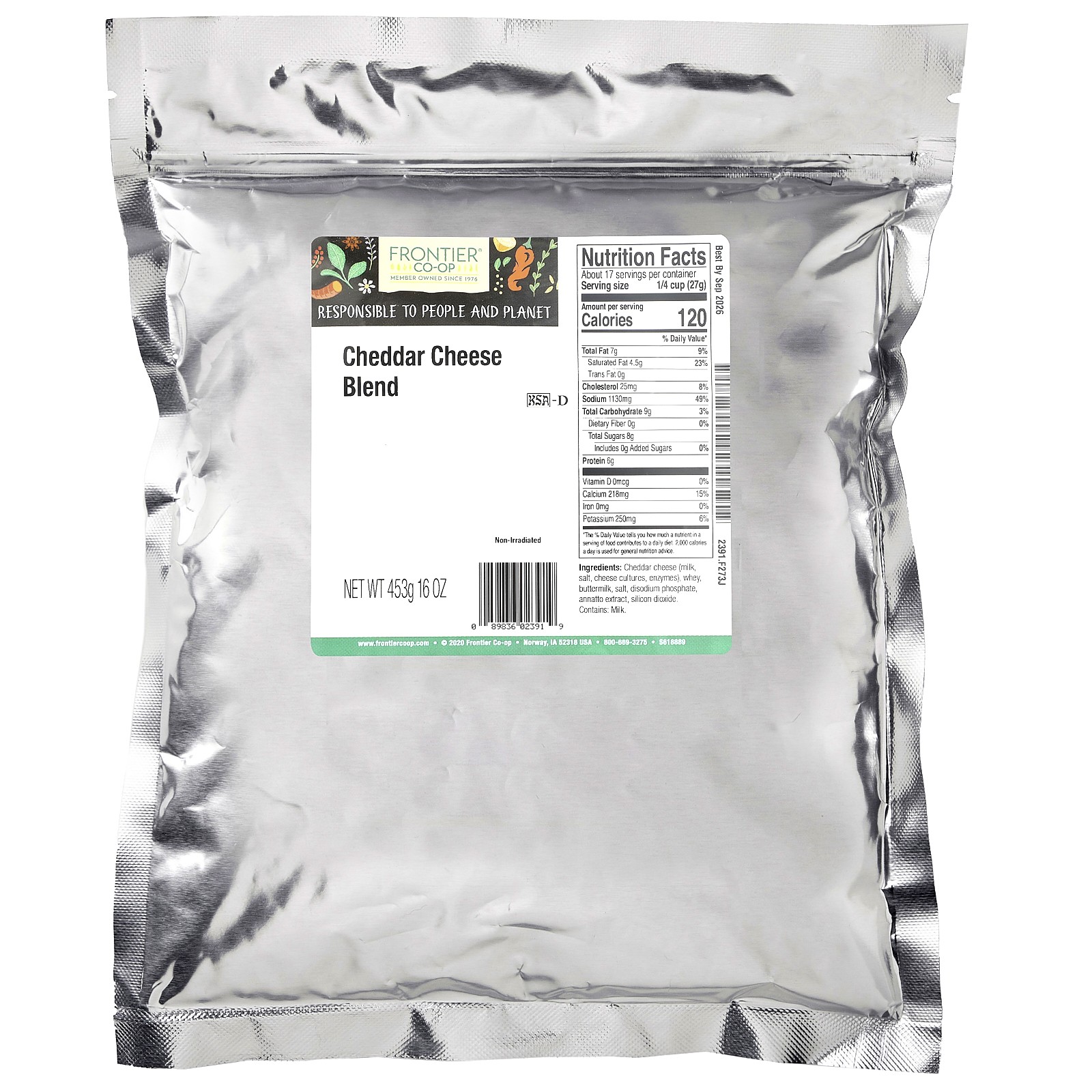 Cheddar Cheese Blend, 16 oz (453 g)