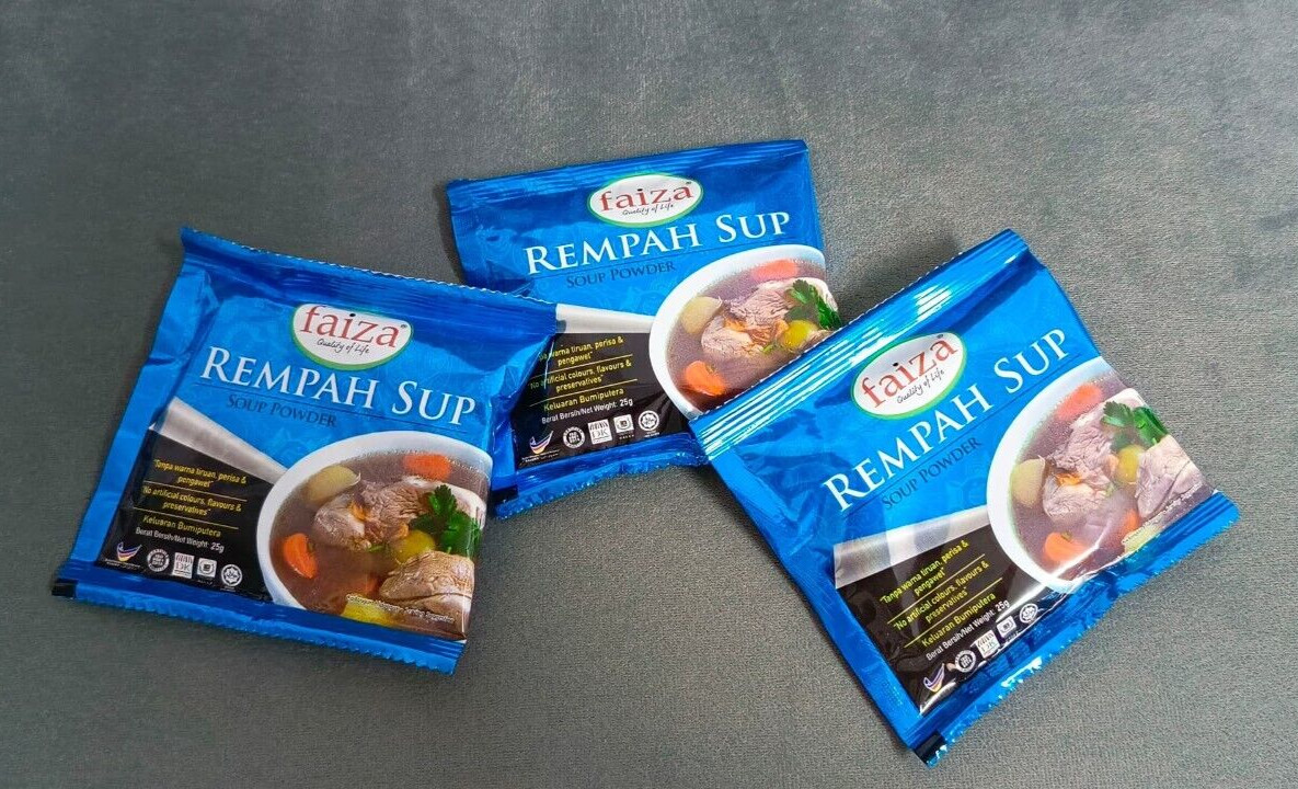 3x FAIZA Soup Beef Chicken Mutton Powder (25g) Serbuk Soup Daging Ayam Kambing
