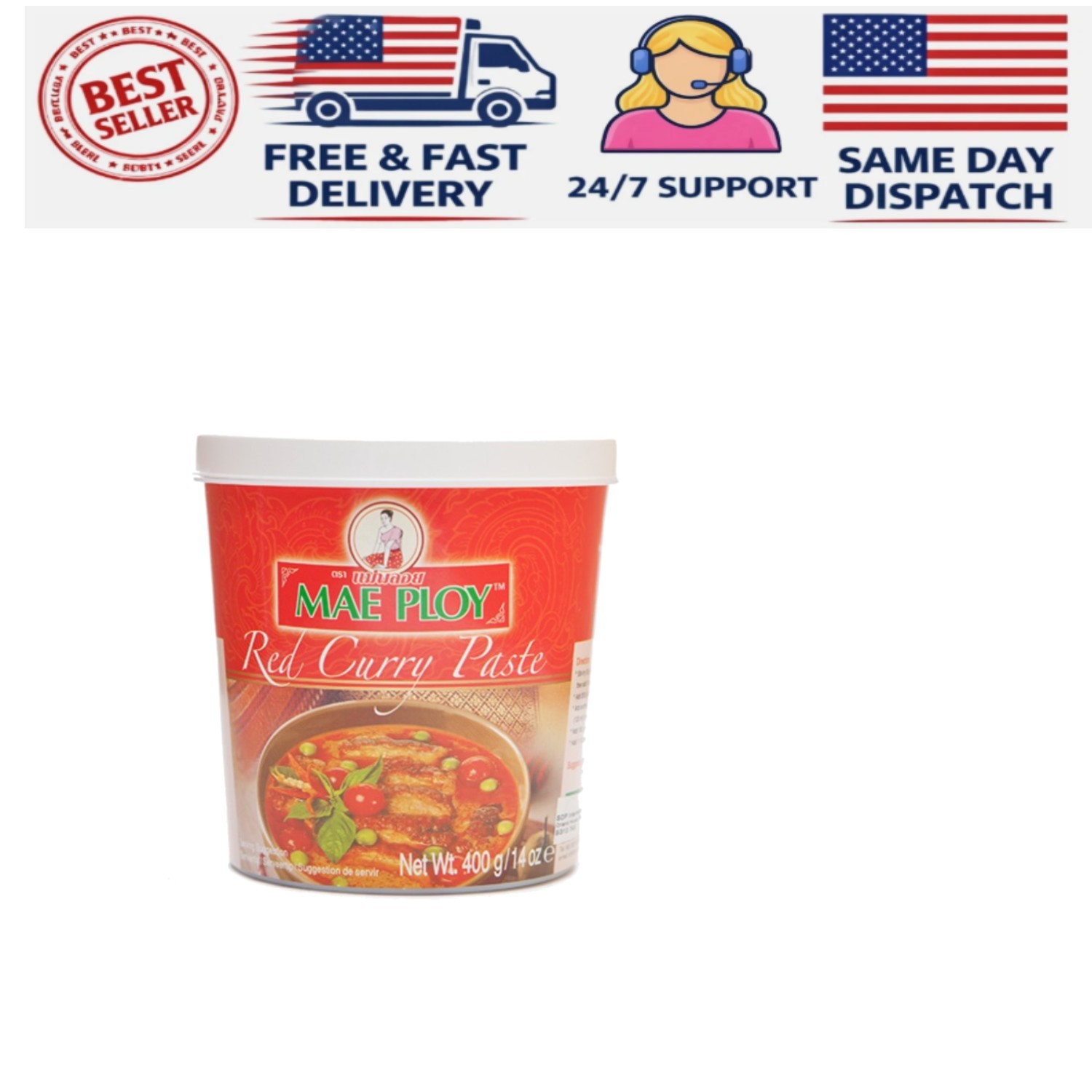 Red Curry Paste, Authentic Thai Curry Paste With Red Chili, Shrimp Paste, Lem…