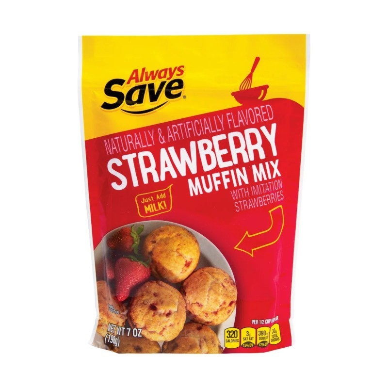 12x Always Save Strawberry Muffin Mix Breakfast Baking Snack Bundle Sealed New 7