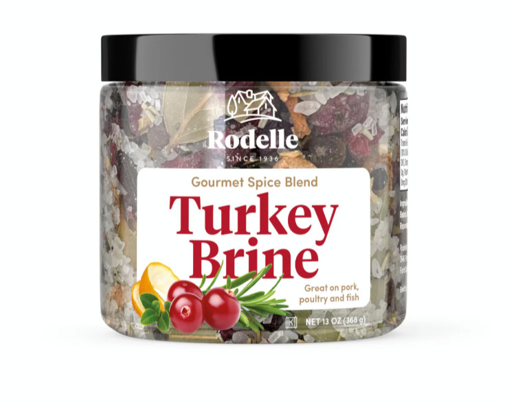 RODELLE GOURMET TURKEY BRINE SEASONING 13oz jar PERFECT FOR A SPECIAL HOLIDAY!