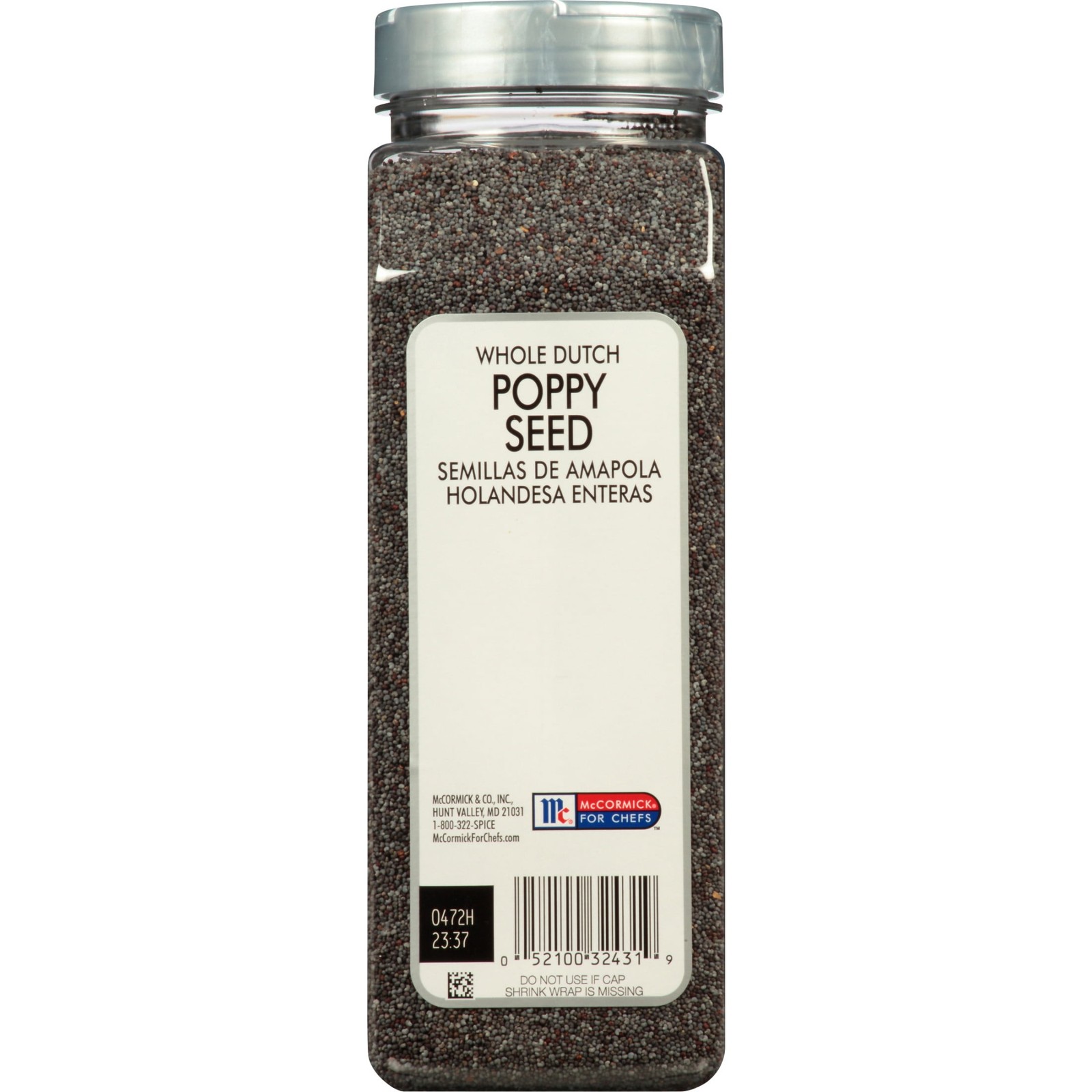 Kosher Whole Dutch Poppy Seed 20 oz Natural Baking and Cooking Ingredient