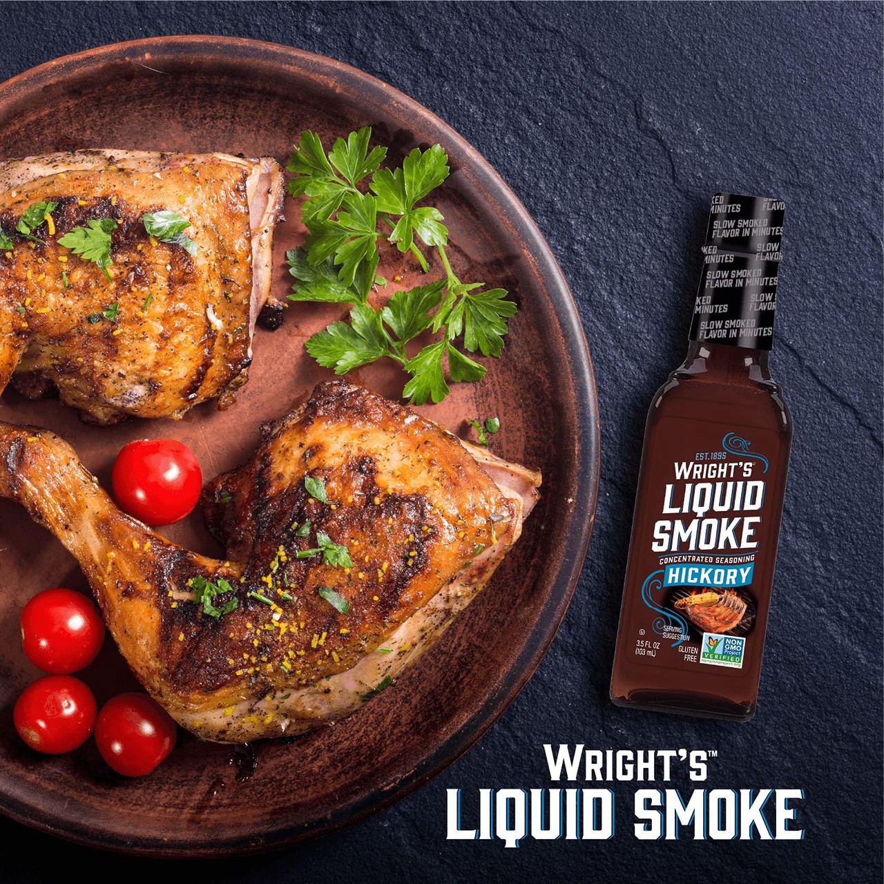 Wright’s Hickory Seasoning, Liquid Smoke, 3.5 oz [Pack of 12]