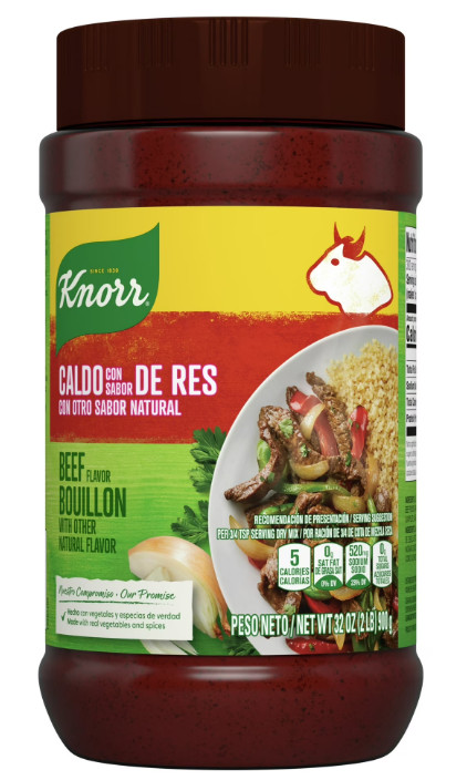 Knorr Shelf Stable Granulated Beef Bouillon Seasoning 2.0 lb Jar 2-pack