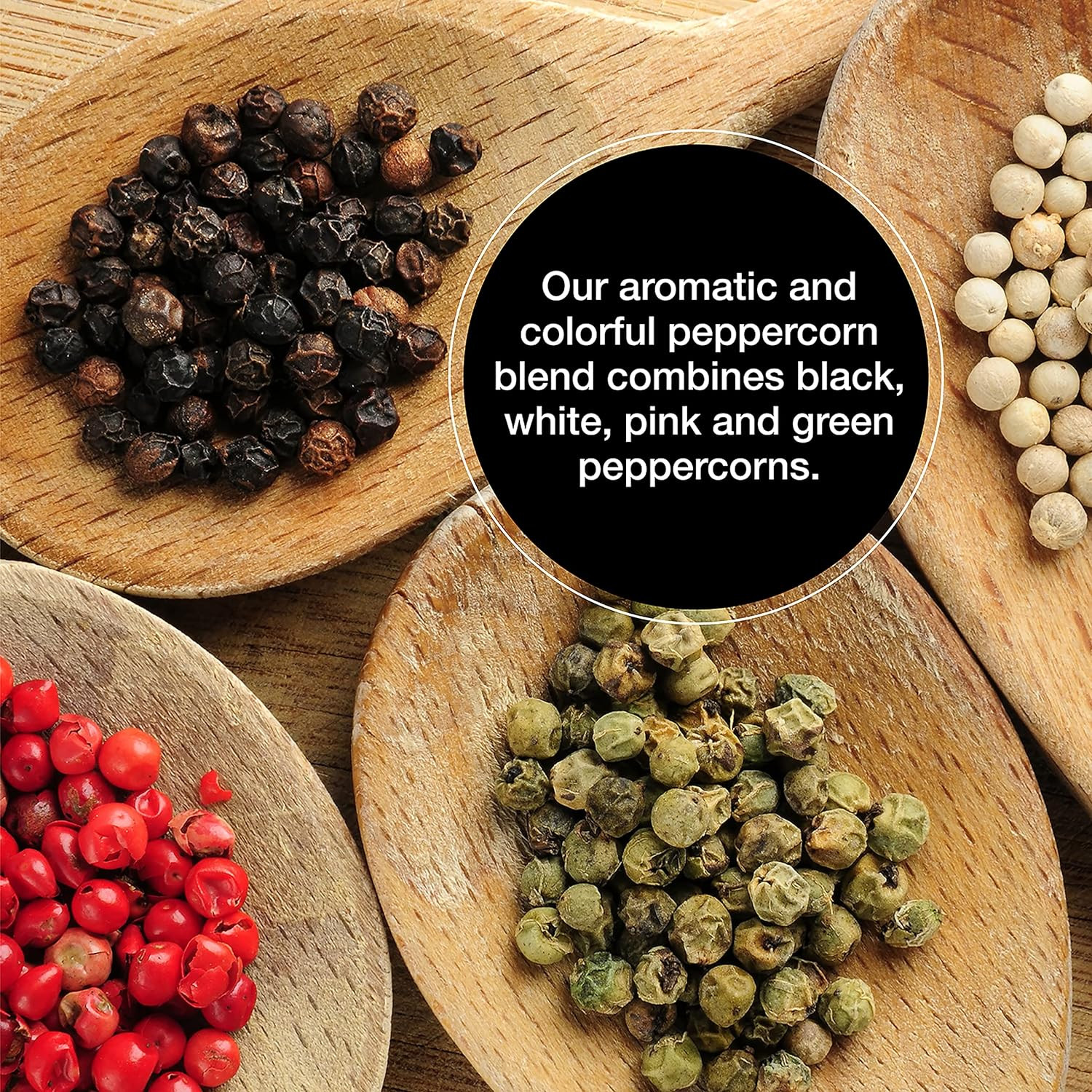 The Spice Lab Rainbow Peppercorns – Mixed Peppercorns Whole – 1 Pound Resealable