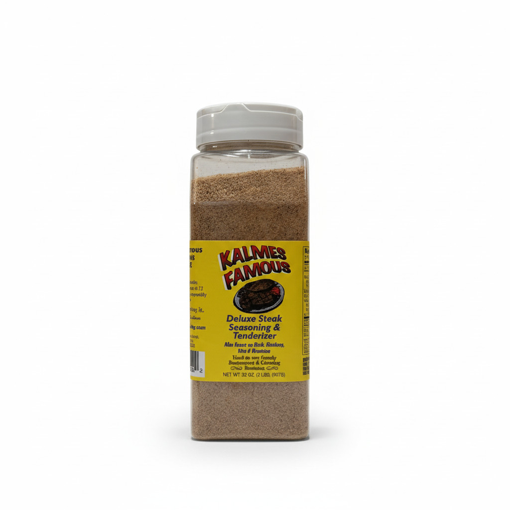 Kalmes Steak Seasoning w/ Tenderizer 32 oz – Restaurant Grade Iowa Recipe 2 Pack