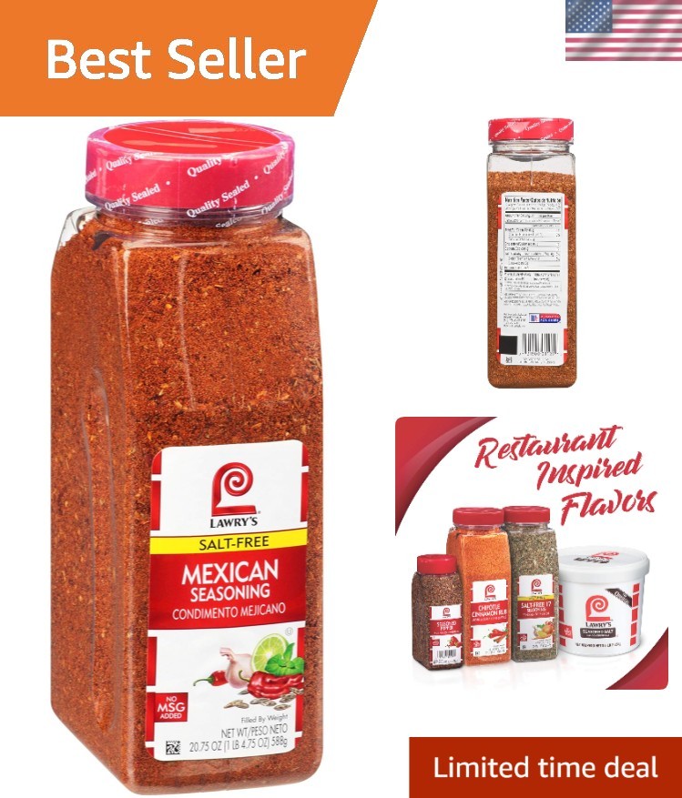 Versatile Salt-Free Mexican Seasoning, 20.75 oz – Flavor Without Compromise