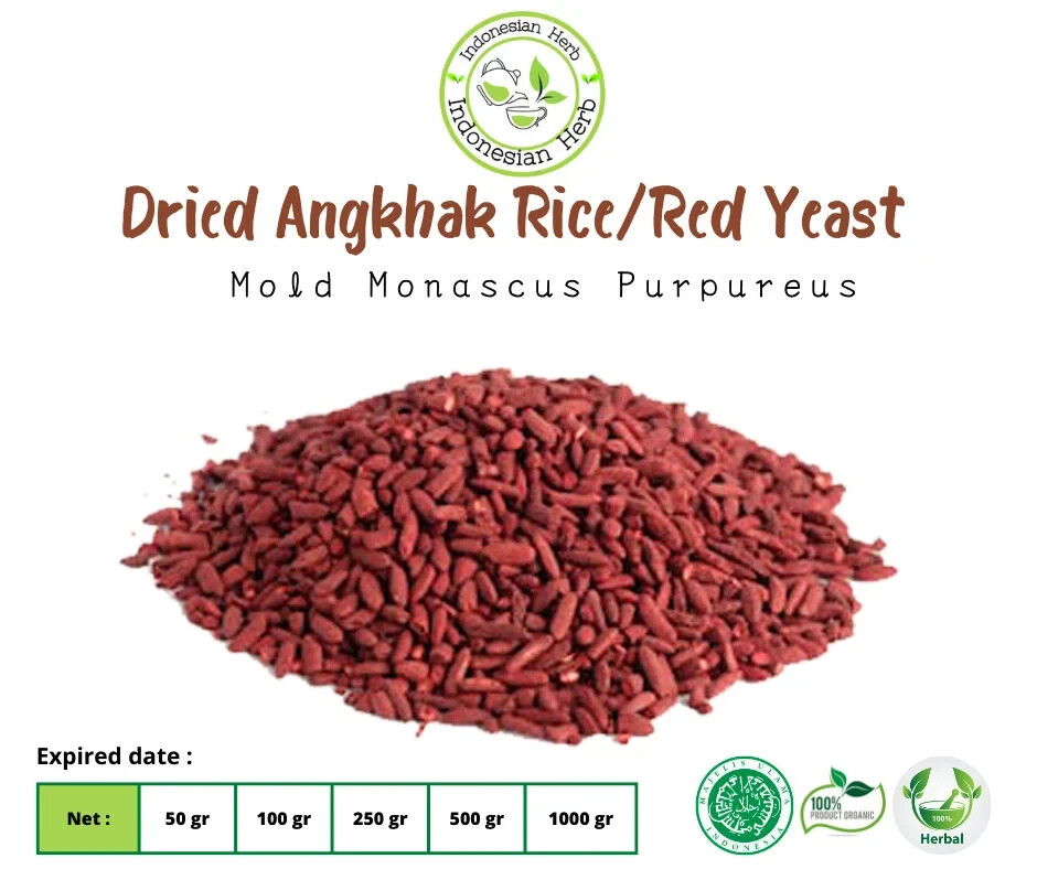 Dried Red Yeast Dry Angkhak Rice Mold Monascus Premium Organic Herbs Spices