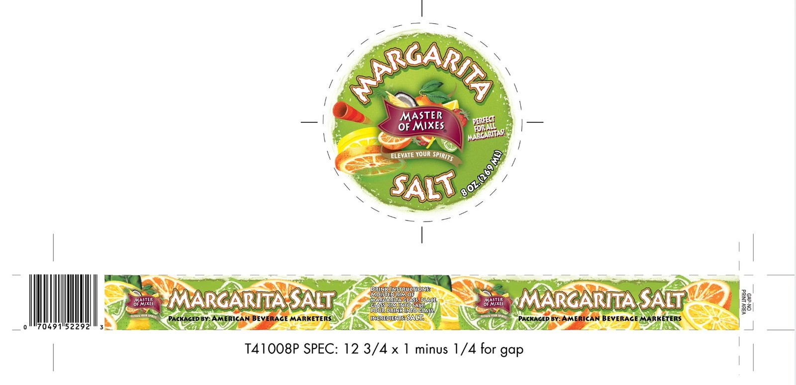 (3 pack) Master of Mixes Margarita Salt, 8 Oz
