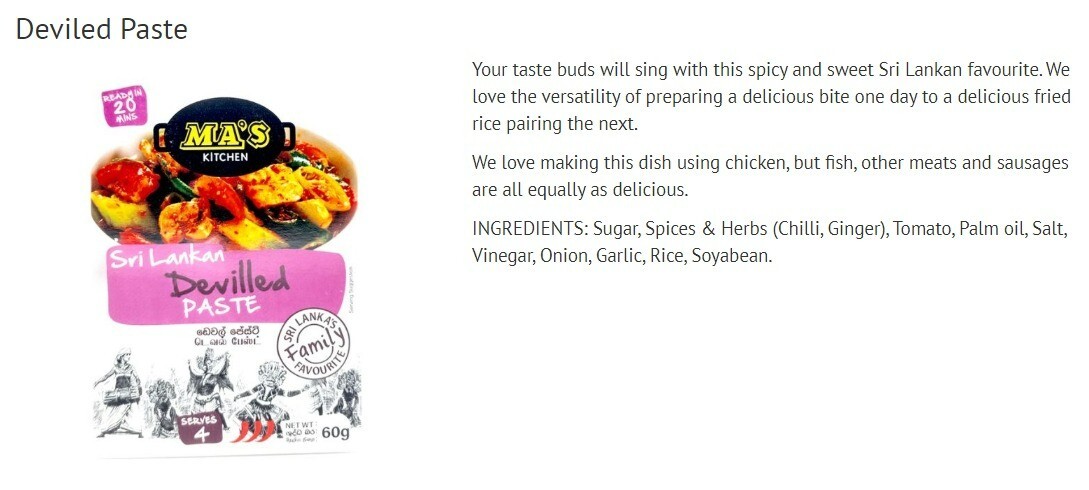 Sri Lankan – Devilled Paste 60g Sri Lankan Natural Herbs & Spices