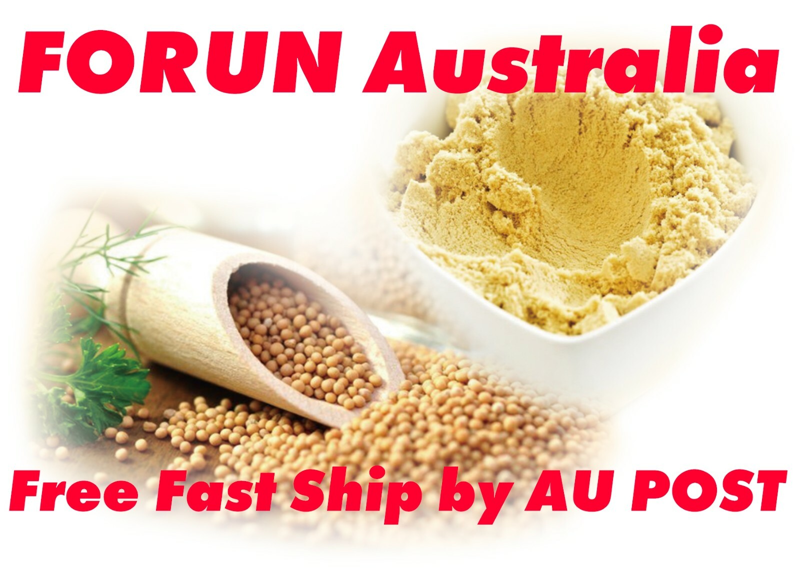 FORUN Pure Yellow Mustard Seeds Powder (Ground) – Pure, Strong Flavour