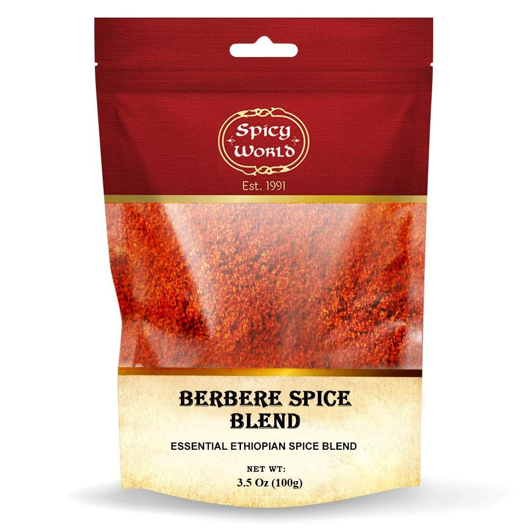 Spicy World Berbere Spice Blend 3.5Oz | Authentic Ethiopian Seasoning Hand