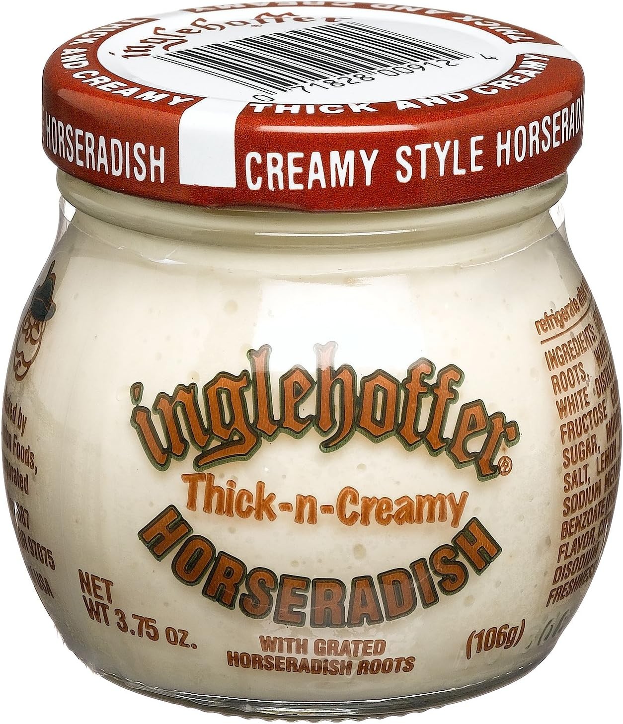 Inglehoffer Horseradish,Thick & Creamy, 3.75-Ounce Jars (Pack of 12)
