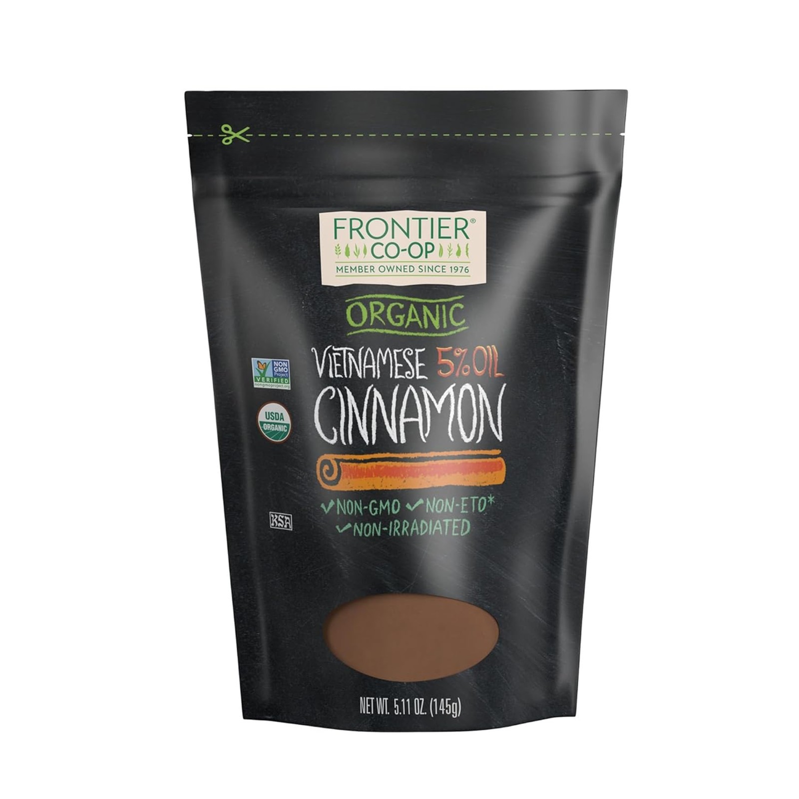 Organic Ground Vietnamese Cinnamon 5.11oz Spice Natural Ground Ceylon Cinnamon