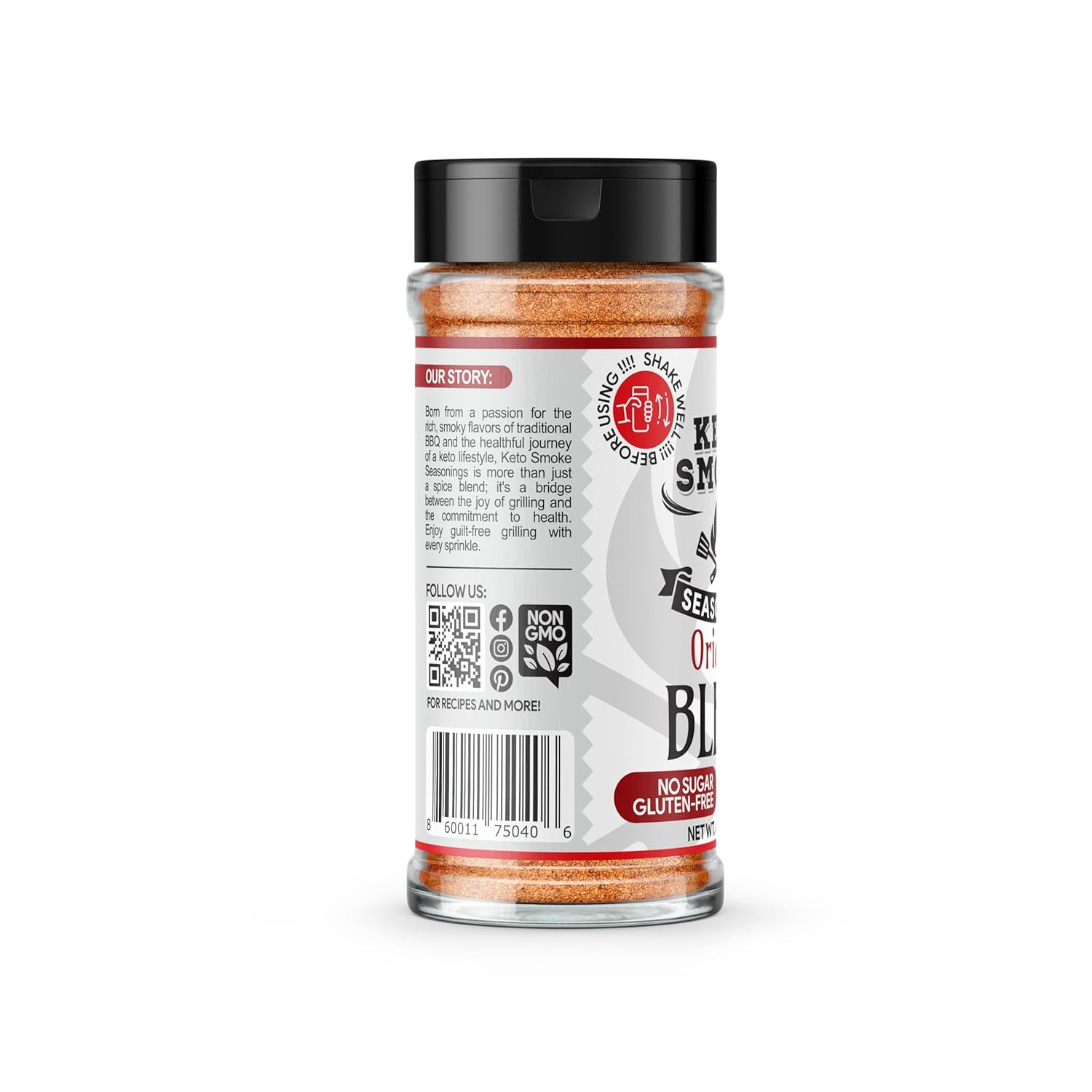 Keto Smoke Original Blend – All-Purpose Smoky Seasoning, 4.2 Oz Bottle | Diet-Fr