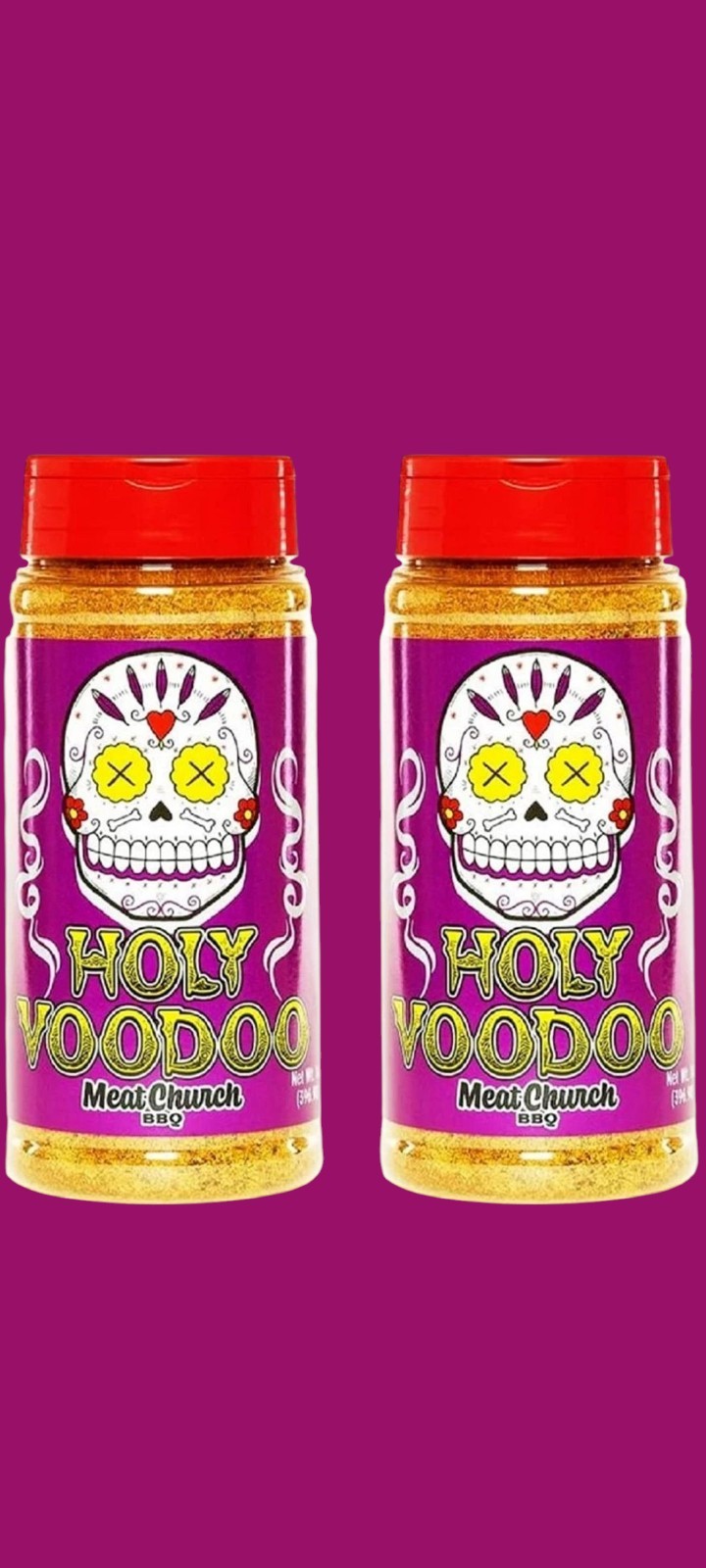 2PK Meat Church BBQ Rub Holy VooDoo BBQ Rub and Seasoning, 13oz