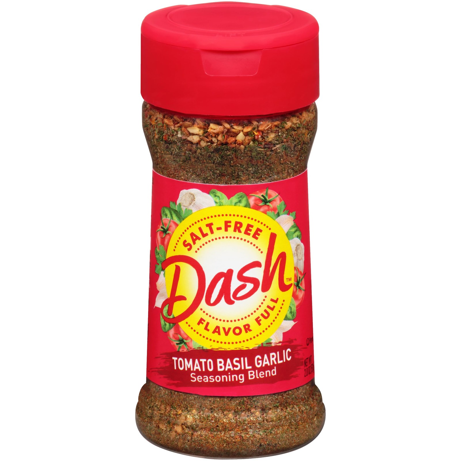 Dash Salt-Free Seasoning Blend, Tomato, Basil and Garlic, 2 Fl Oz (Pack of 1)