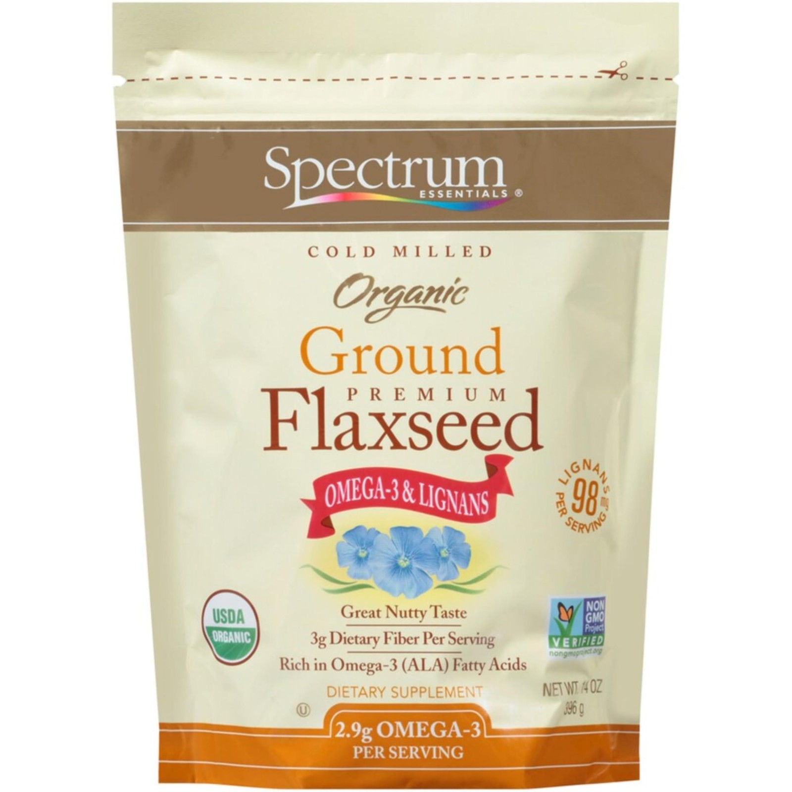 Spectrum Essentials Organic Premium Ground 14 Ounce (Pack of 1), No Color