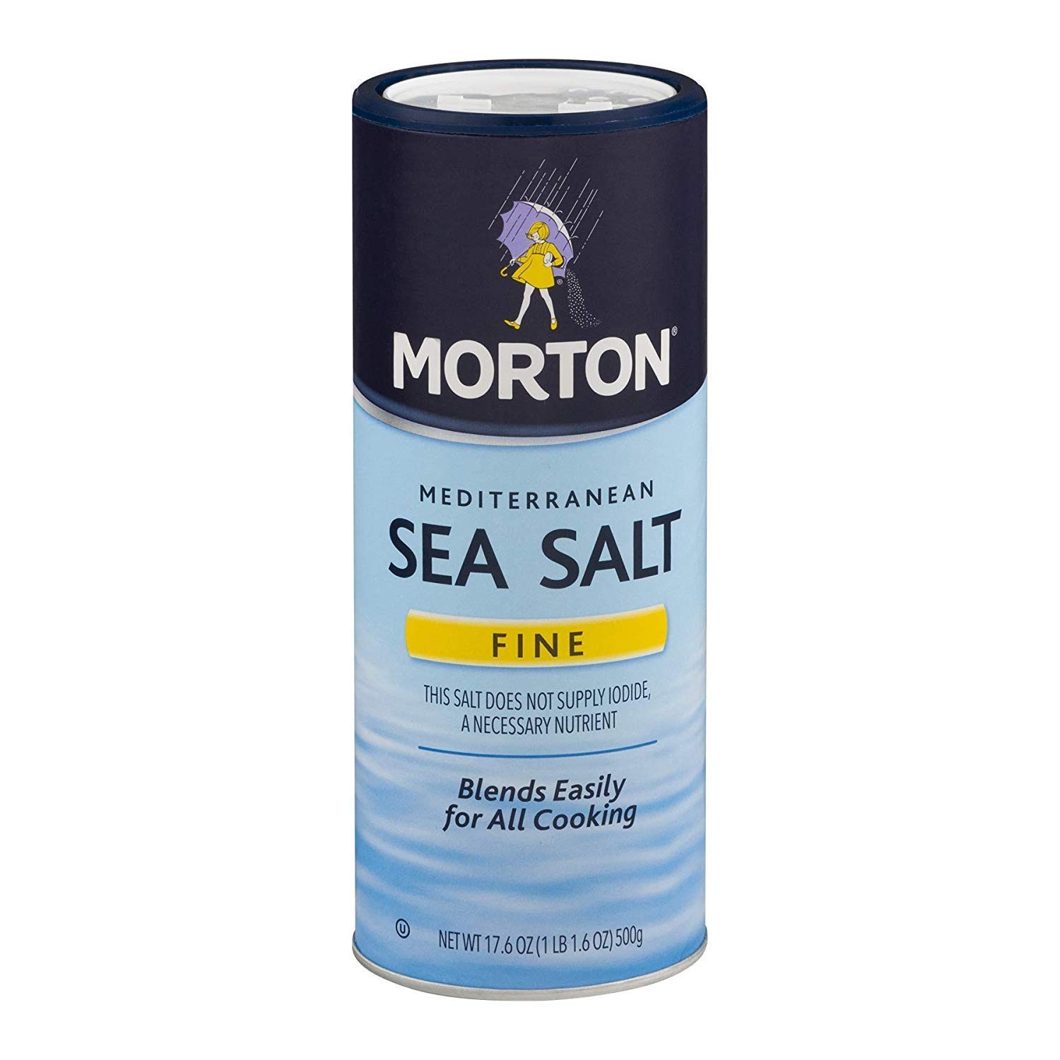 Morton All-Natural Fine Sea Salt, 4.4 oz