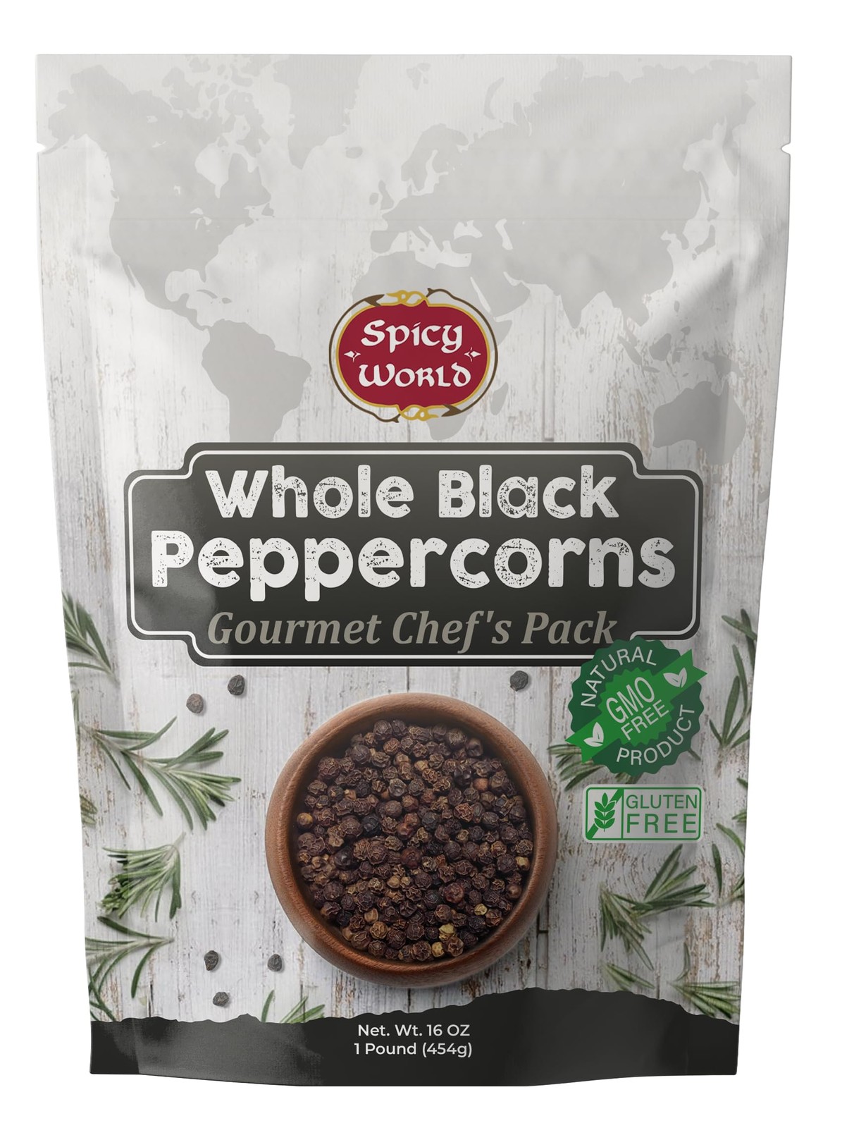 Spicy World Black Peppercorns Whole 1 Pound – As Seen On Tik Tok – Non
