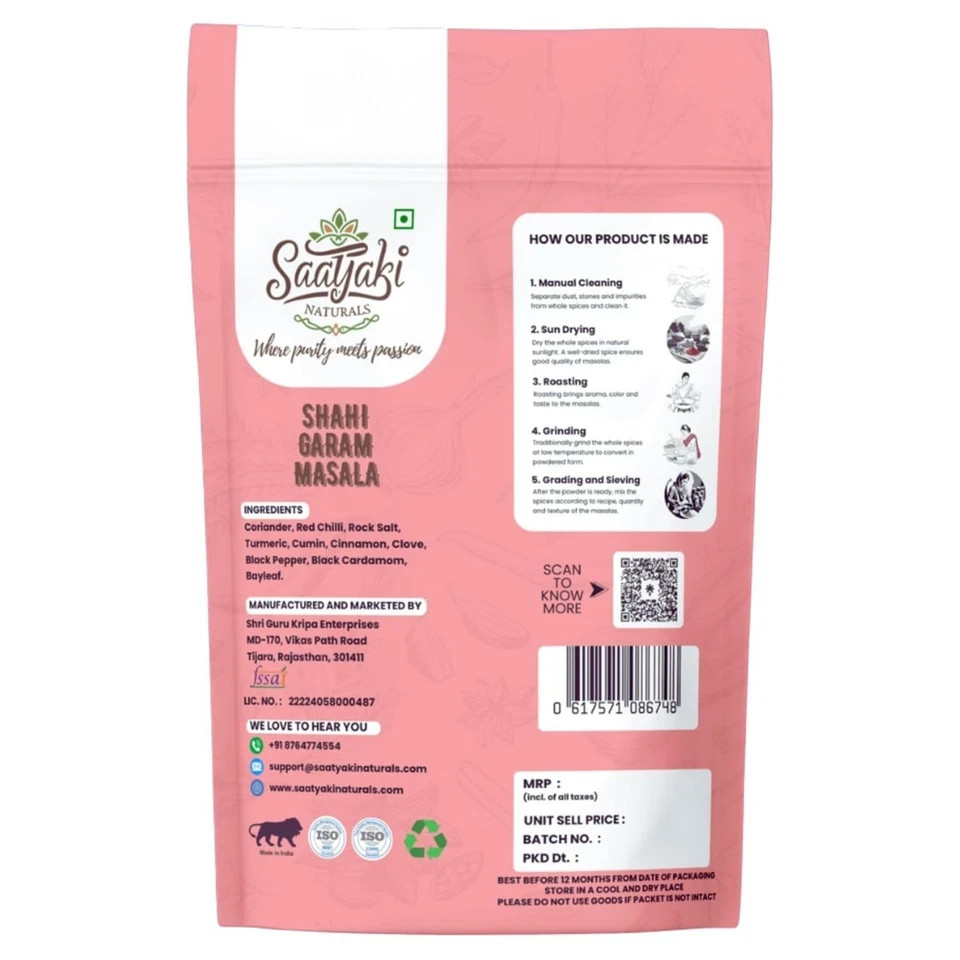 Saatyaki Naturals Shahi Garam Masala -50gm