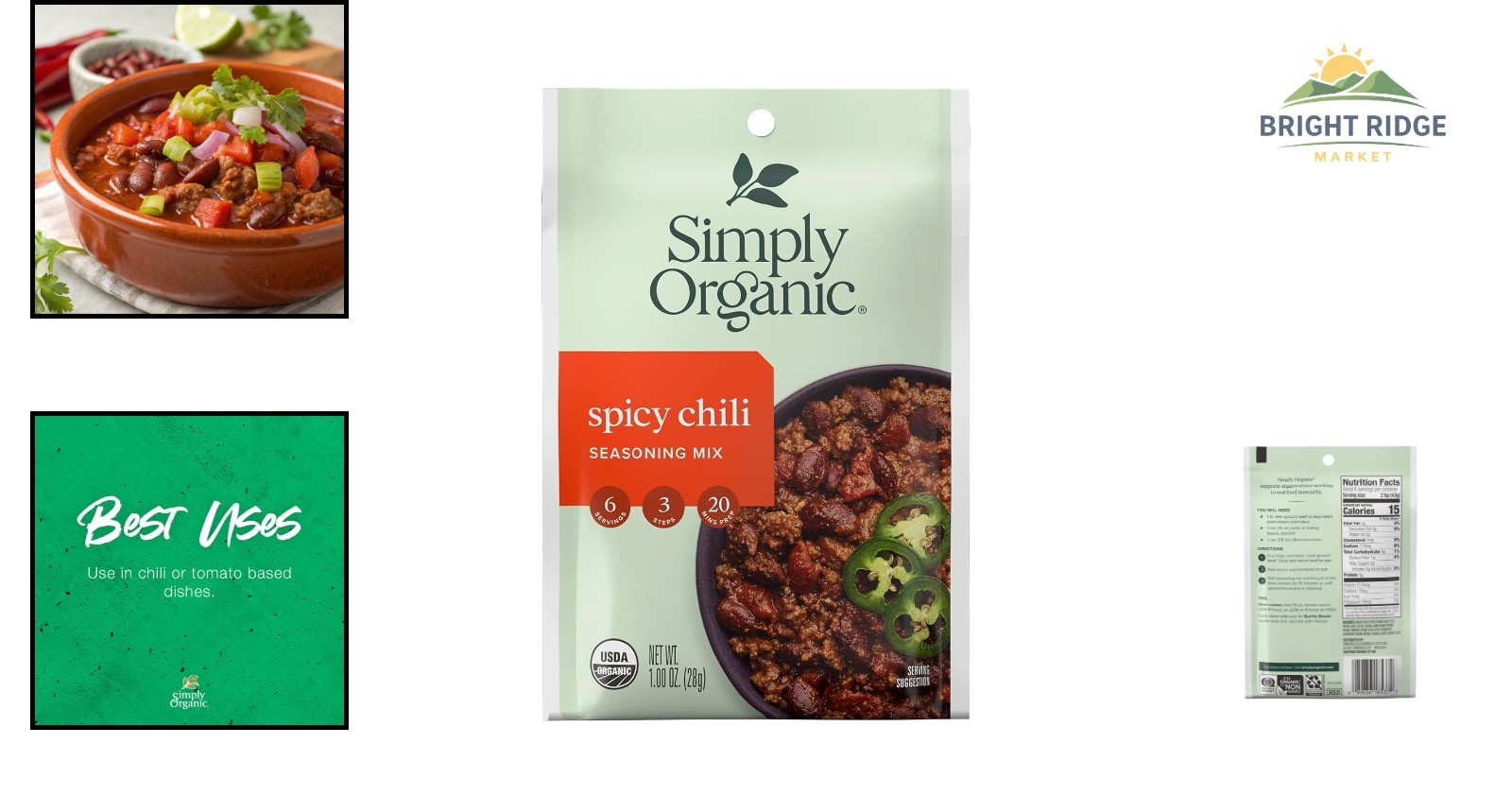 Earthy Spicy Chili Seasoning, 12 Pack, Perfect for Plant-Based Proteins