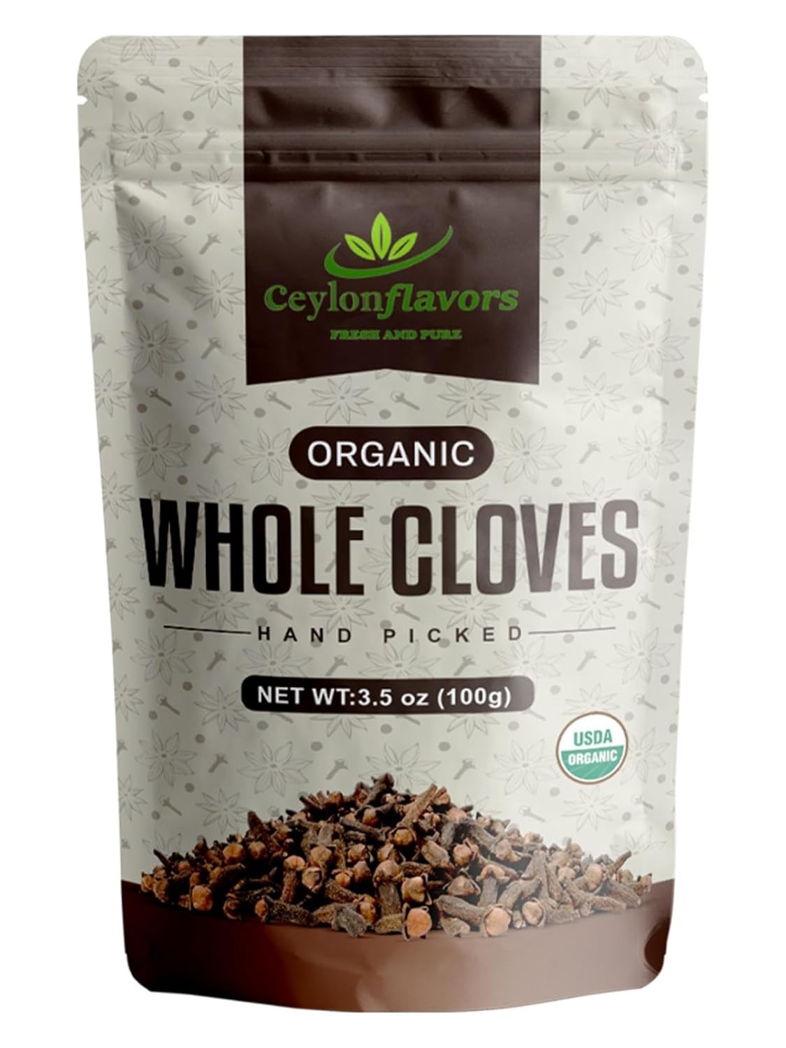 Organic Whole Cloves, Handpicked, USDA Organic, Premium Grade, 3.5 oz