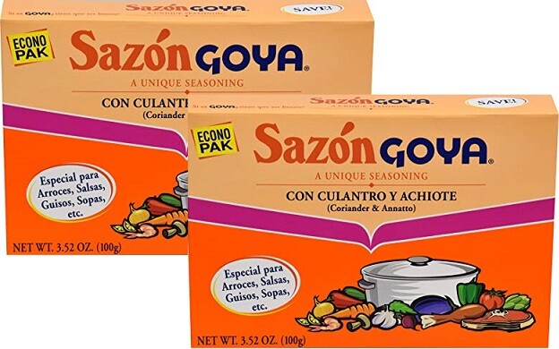 Goya Sazon Con Culantro Y Achiote, 20 packets/sobres – 3.5 oz (2 Pack)