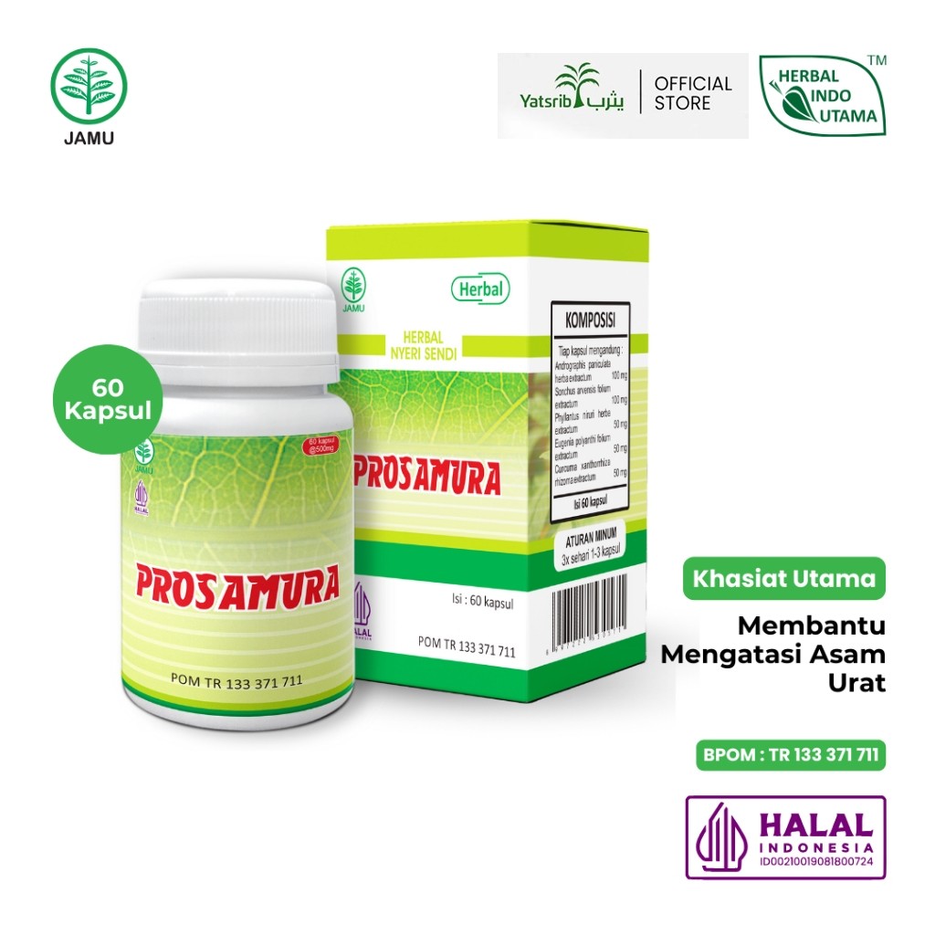 Prosamura Herbal Joint Comfort Capsules 60ct natural botanical support
