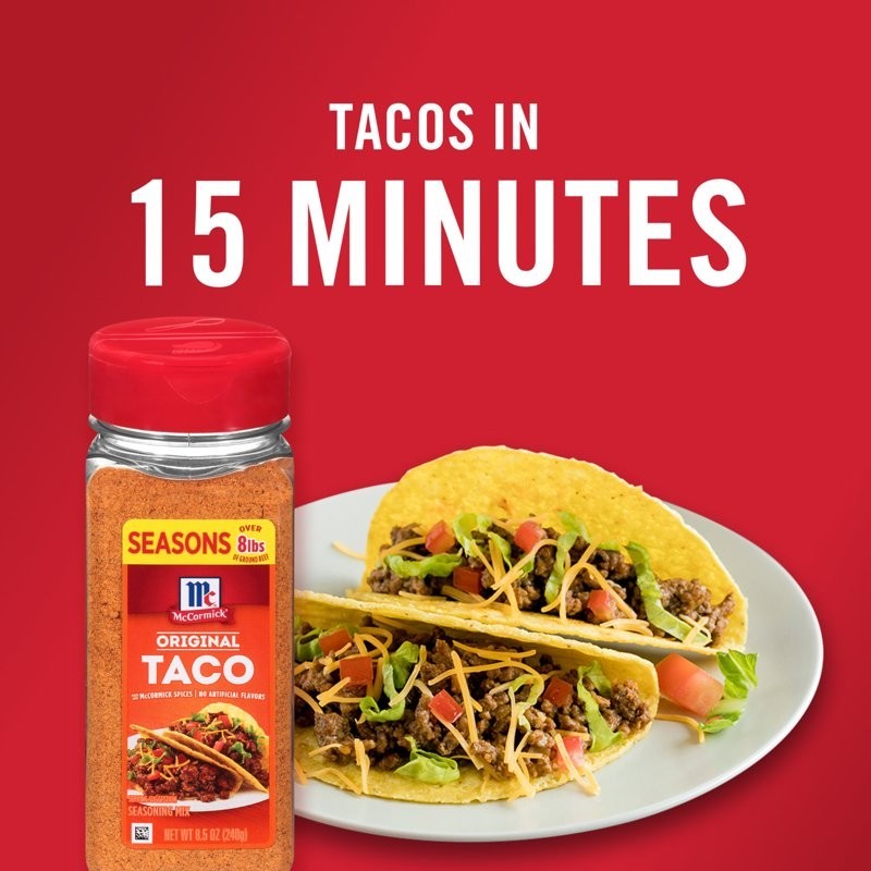 McCormick Original Taco Seasoning Mix, 8.5 oz Bottle