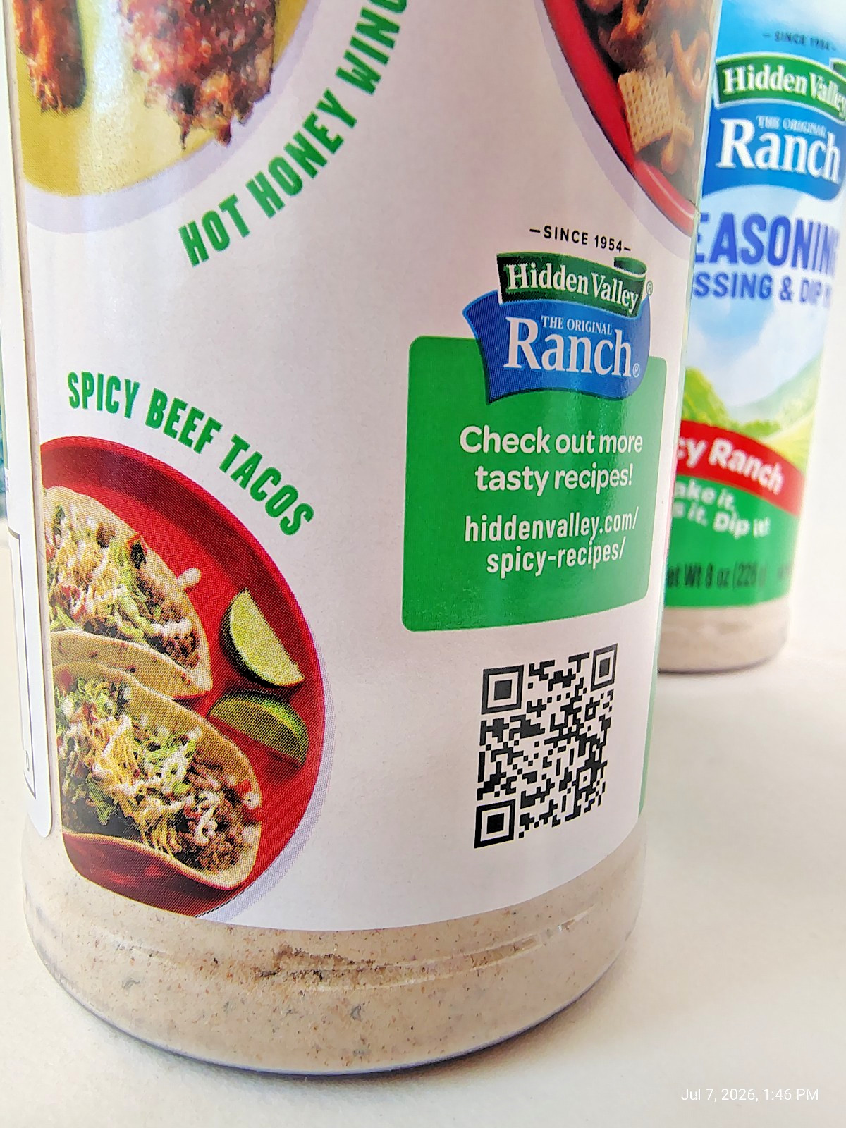 3X) Hidden Valley SPICY RANCH Seasoning Salad Dressing & Dip Mix 8oz, BB11/26